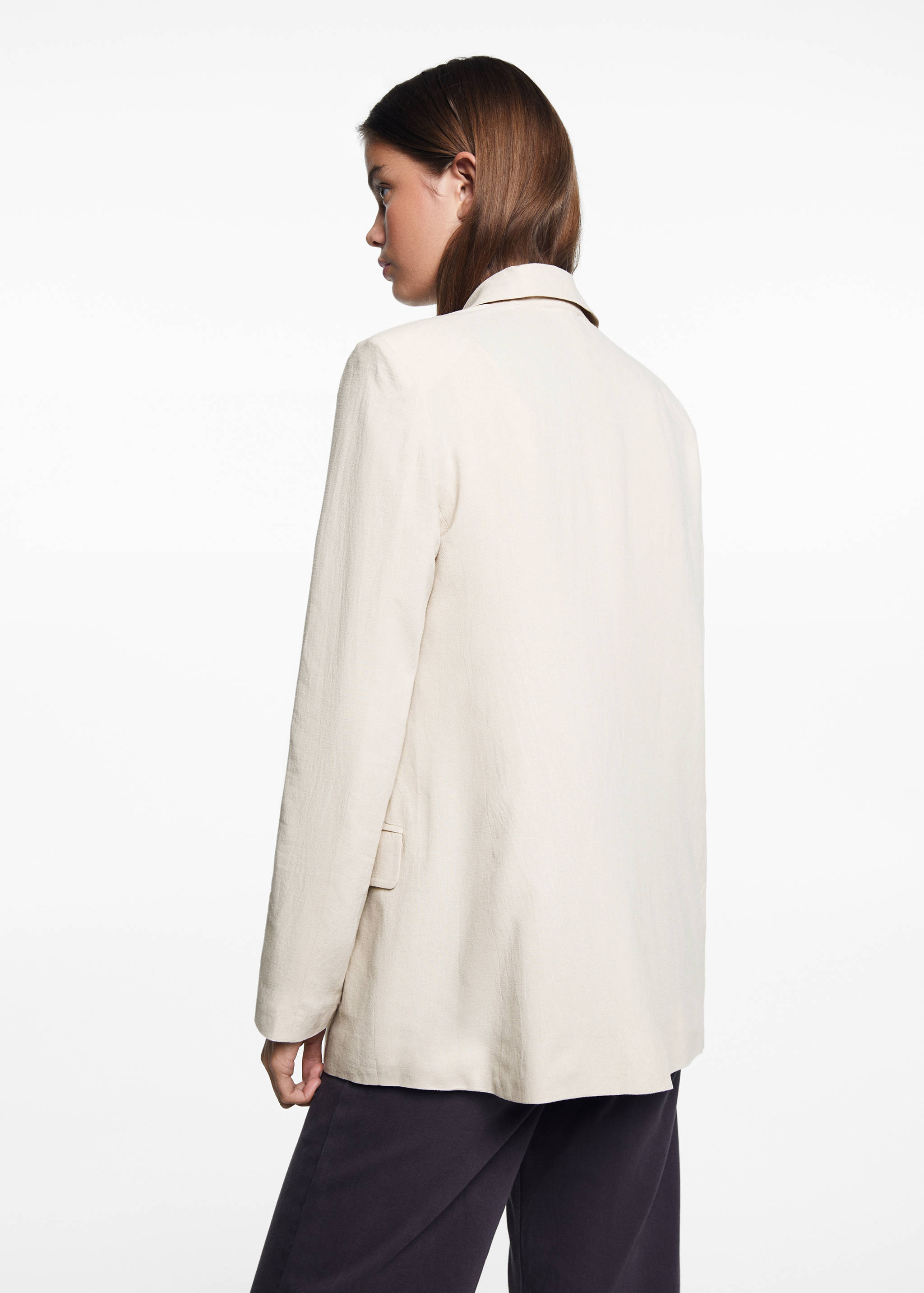 Regular-fit linen jacket - Reverse of the article