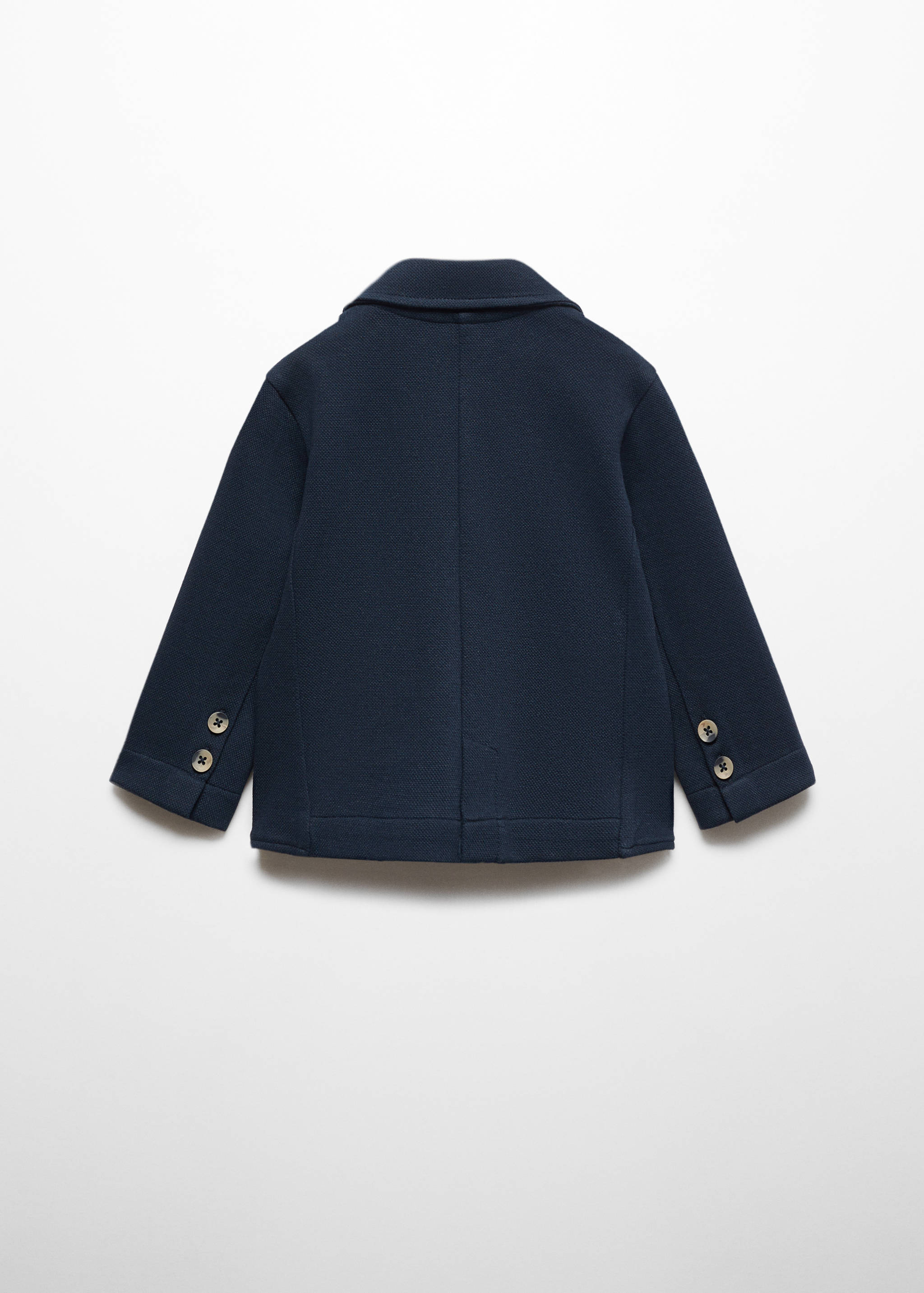 Textured regular fit suit blazer - Reverse of the article