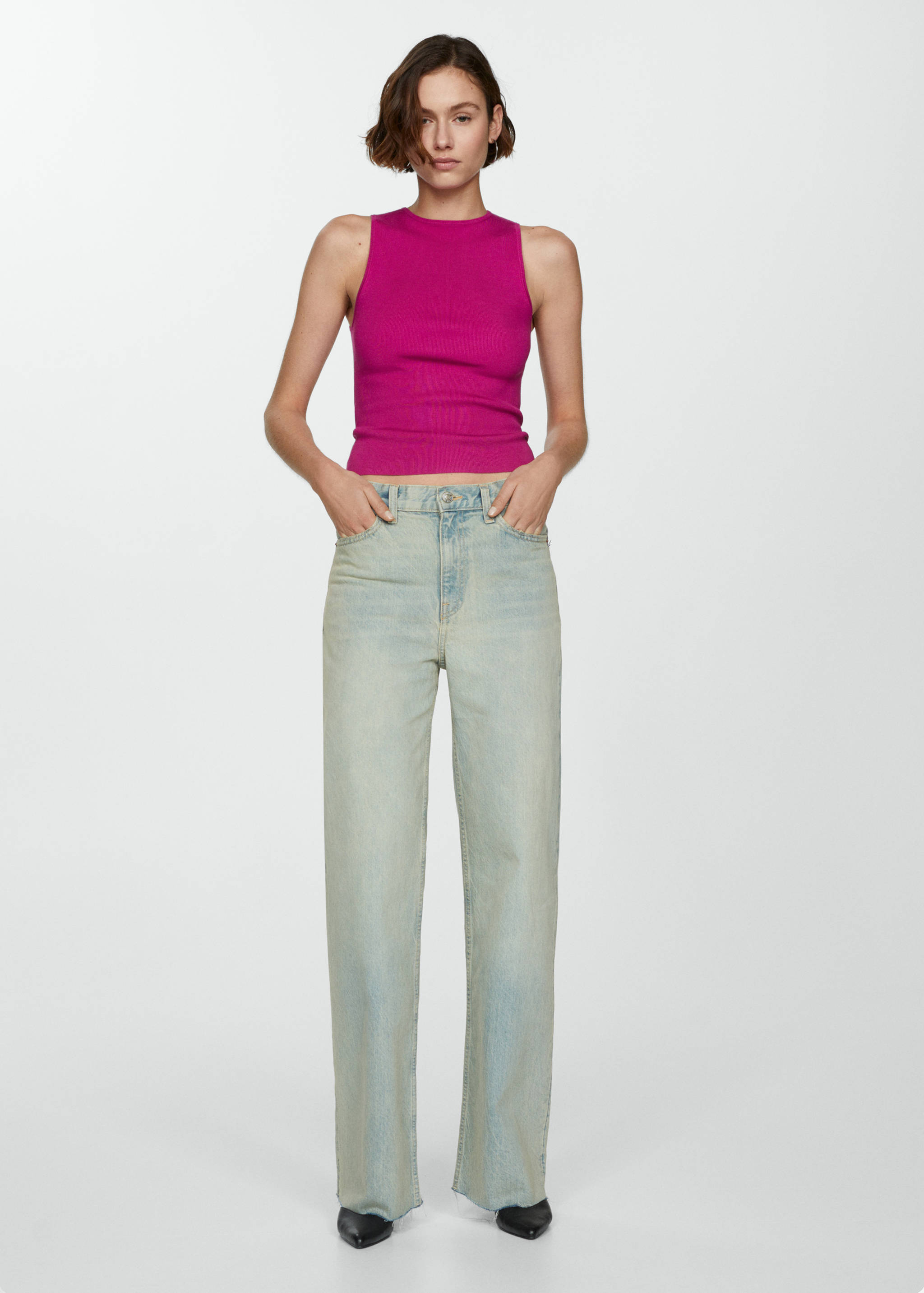 Knitted top with wide straps - General plane