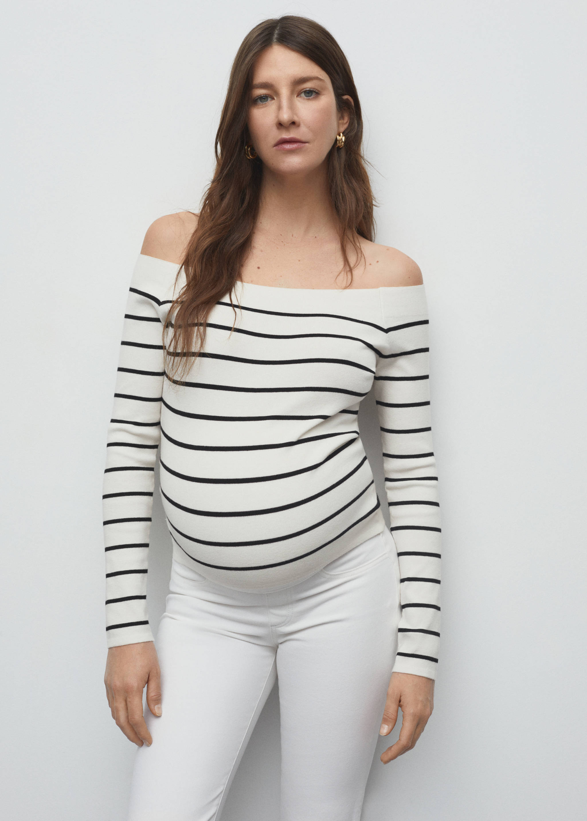 Off-the-shoulder knitted sweater - Medium plane