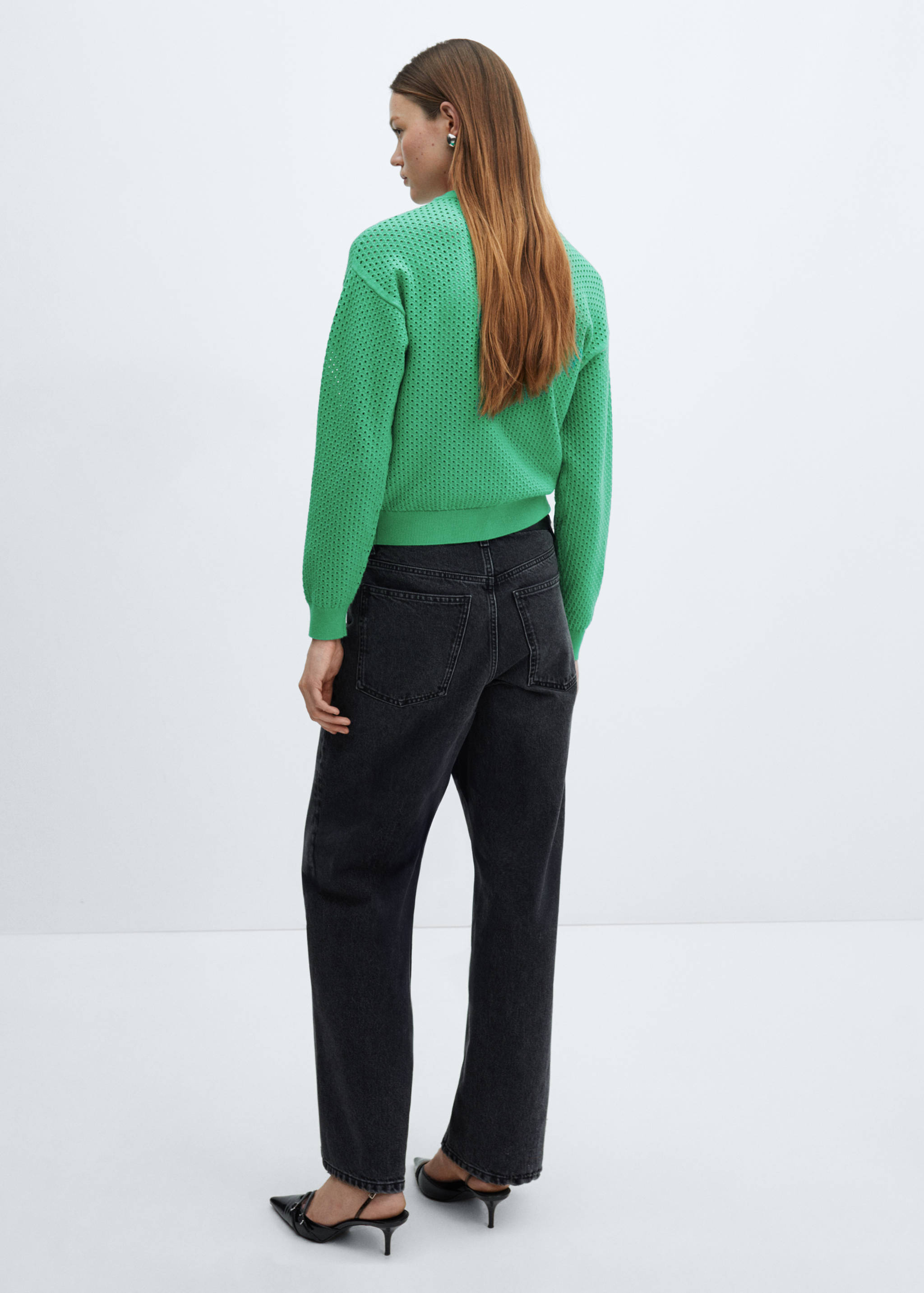 Jersey calado cuello redondo - Reverso del artículo