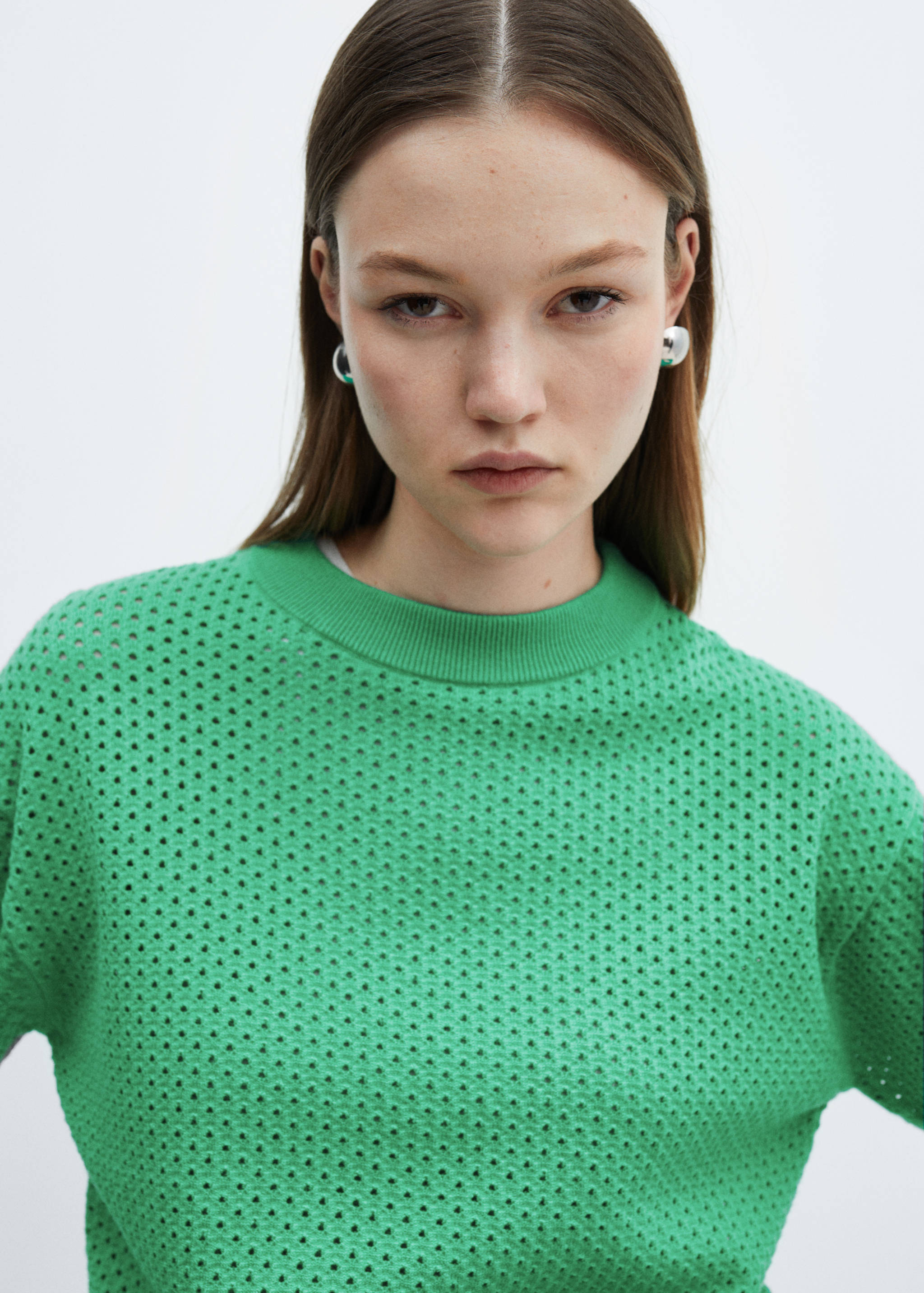 Jersey calado cuello redondo - Detalle del artículo 1