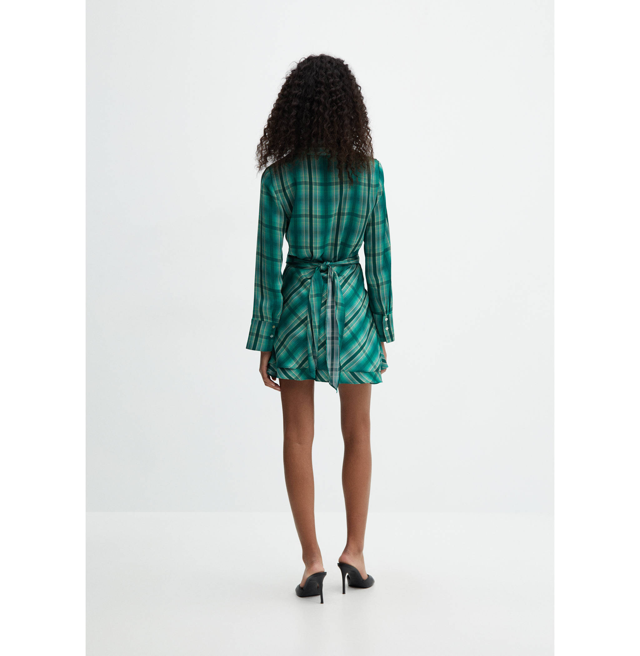 Check bow dress - Reverse of the article