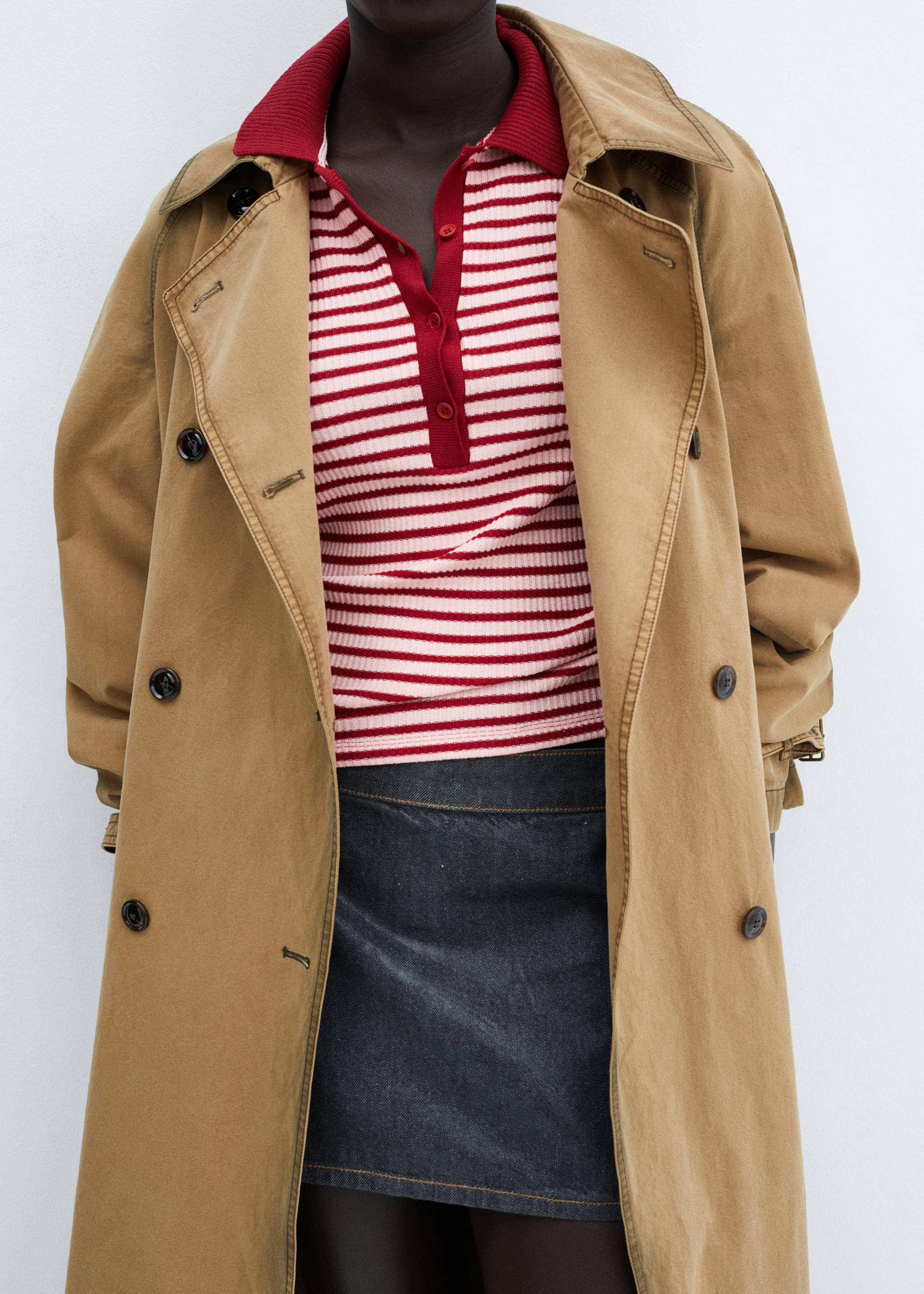 Short-sleeved striped polo shirt - Details of the article 6