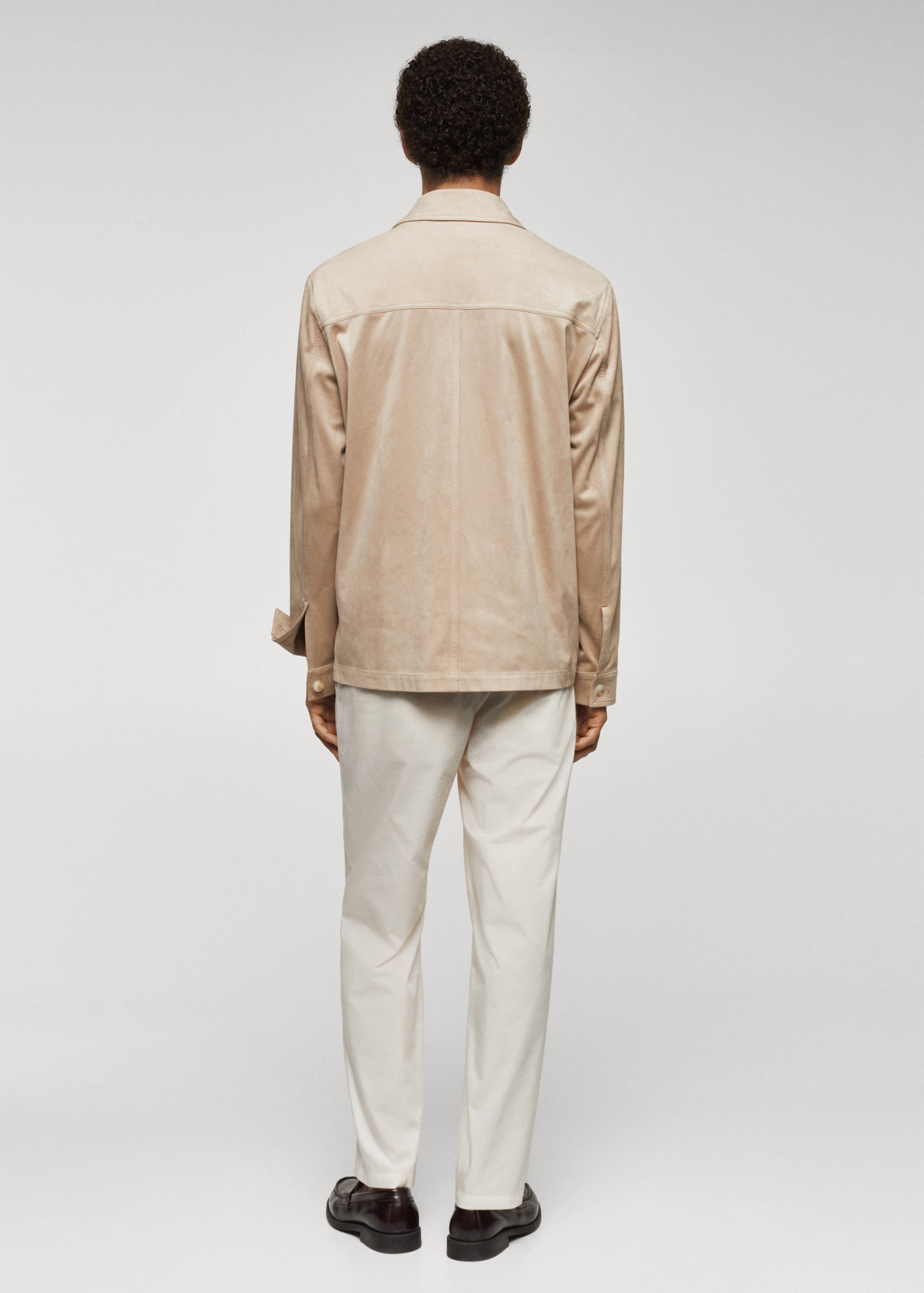 Suede effect overshirt with pockets - Reverse of the article