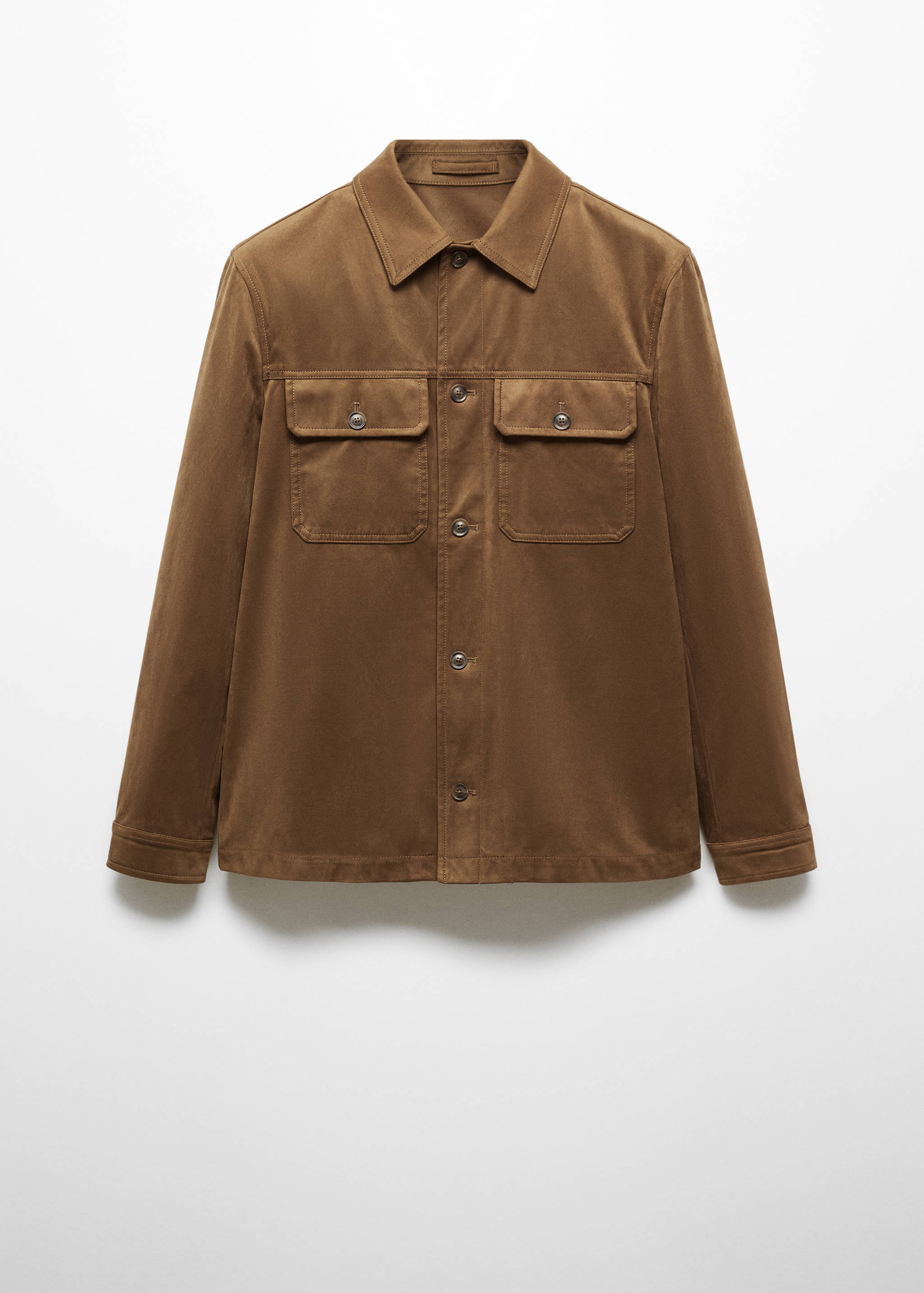 Overshirt mit Wildleder-Effekt und Taschen - Artikel ohne Model