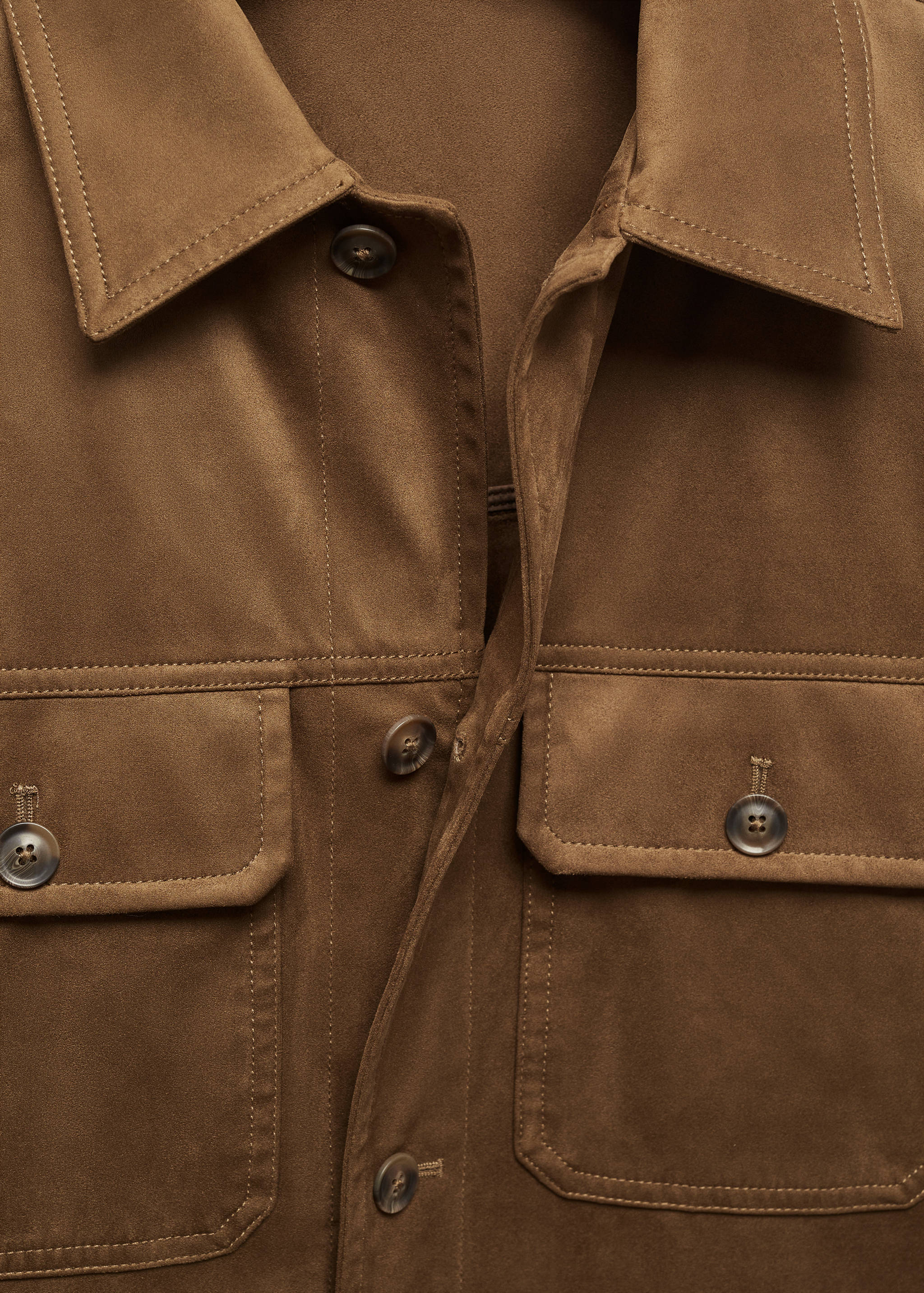 Overshirt mit Wildleder-Effekt und Taschen - Detail des Artikels 8