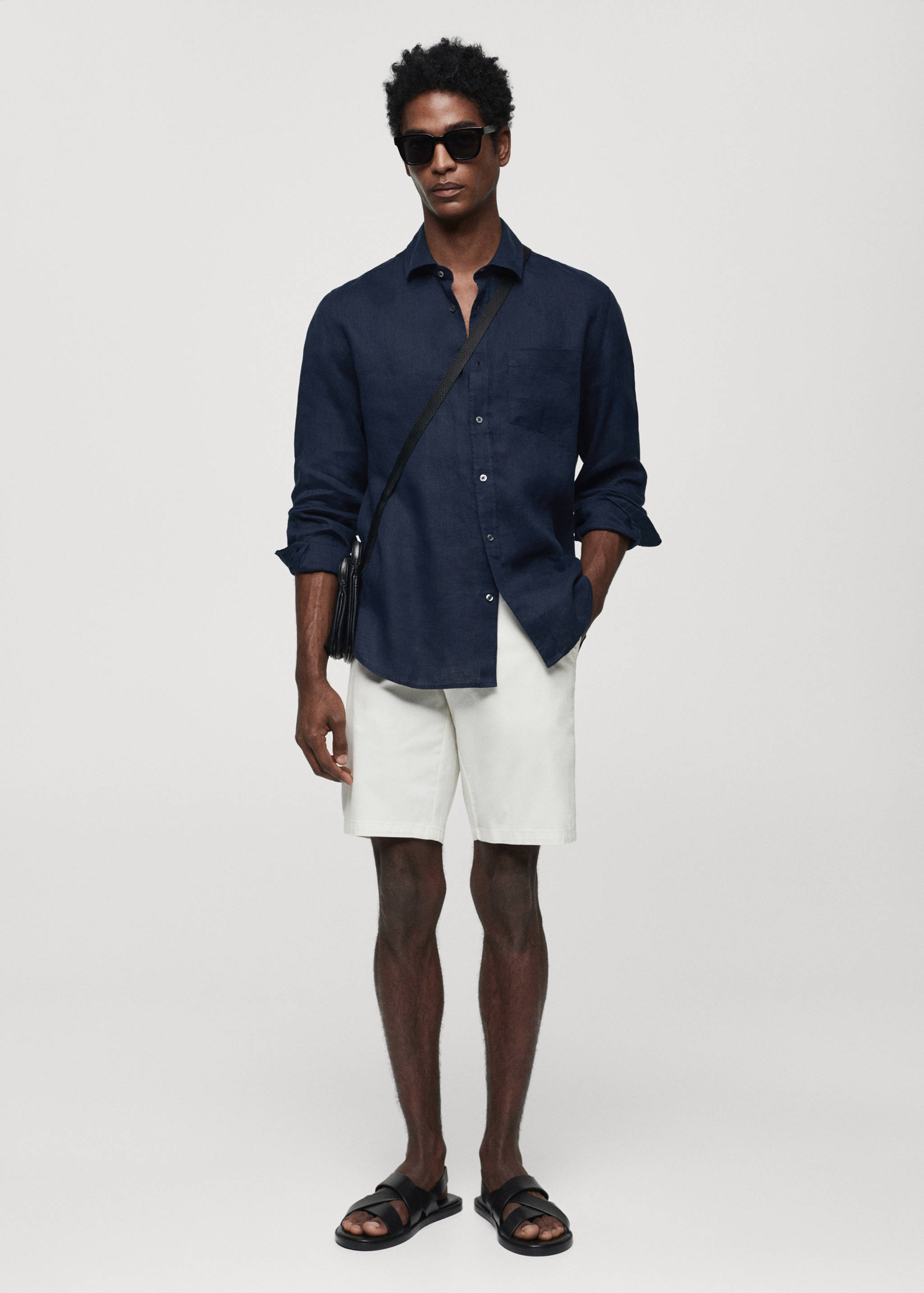 Skjorta 100% linne classic fit - Allmän bild