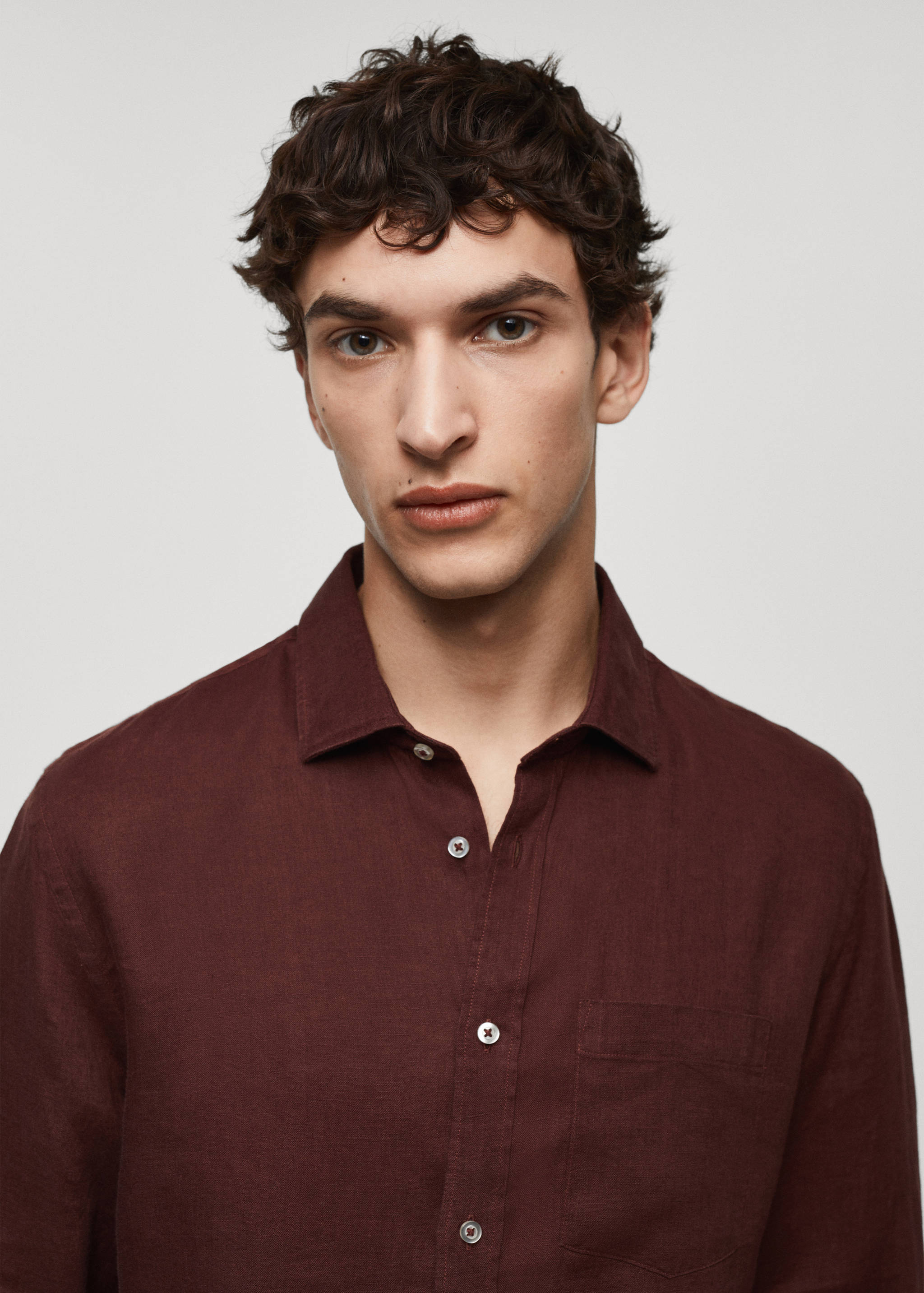 Skjorta 100% linne classic fit - Detaljer om artikeln 1