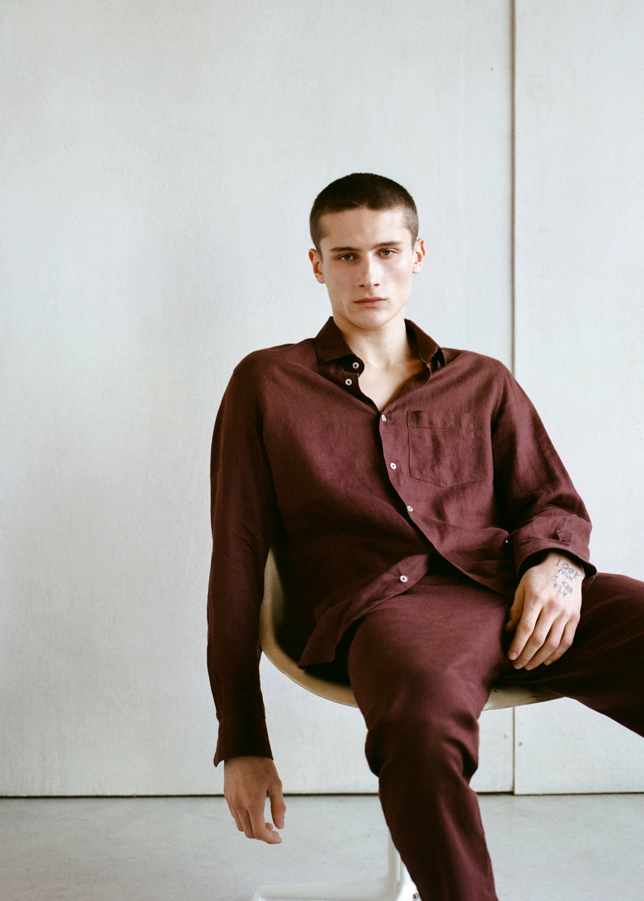 Skjorta 100% linne classic fit - Detaljer om artikeln 5