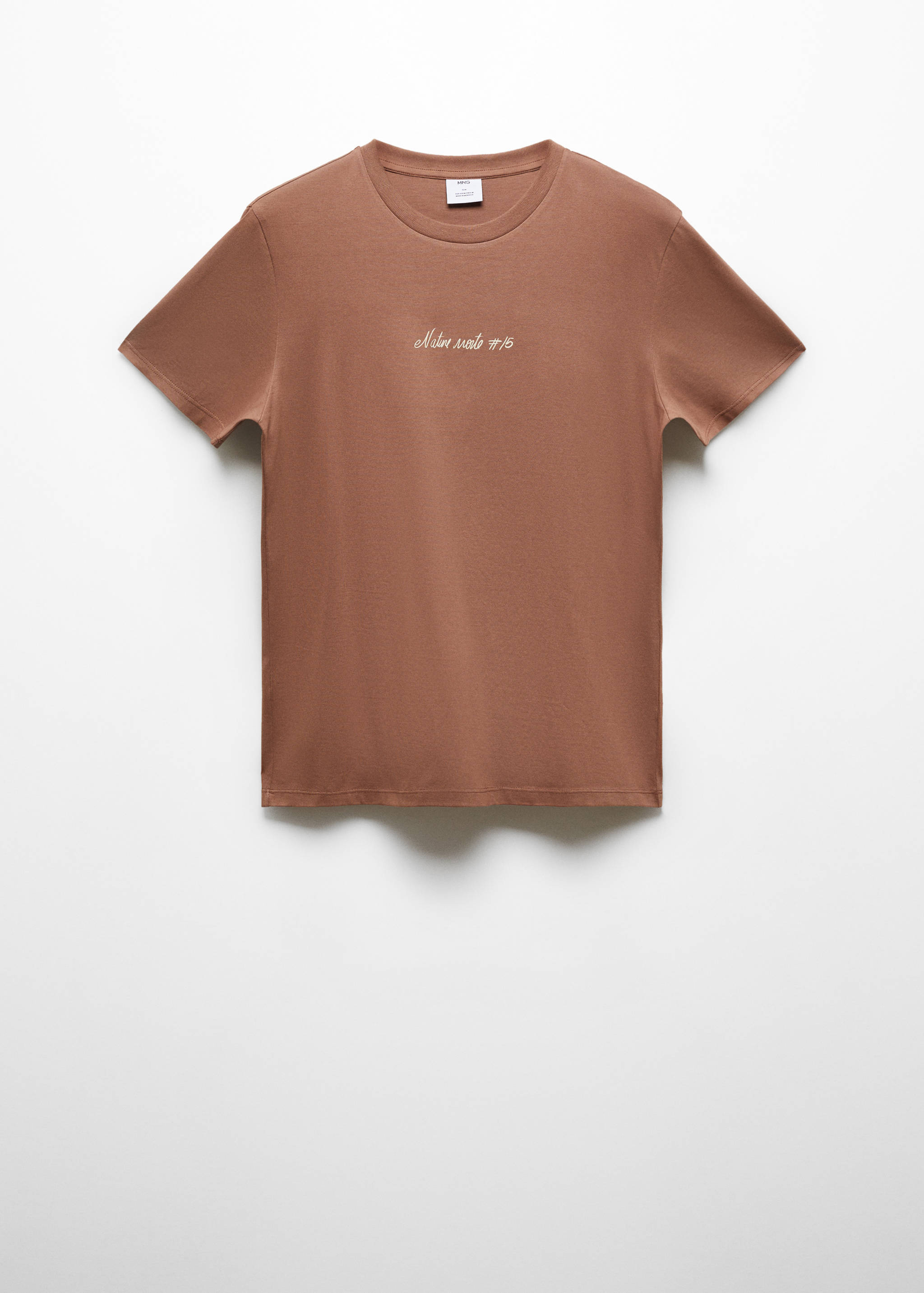 T-shirt de 100% algodão com pormenor estampado - Artigo sem modelo