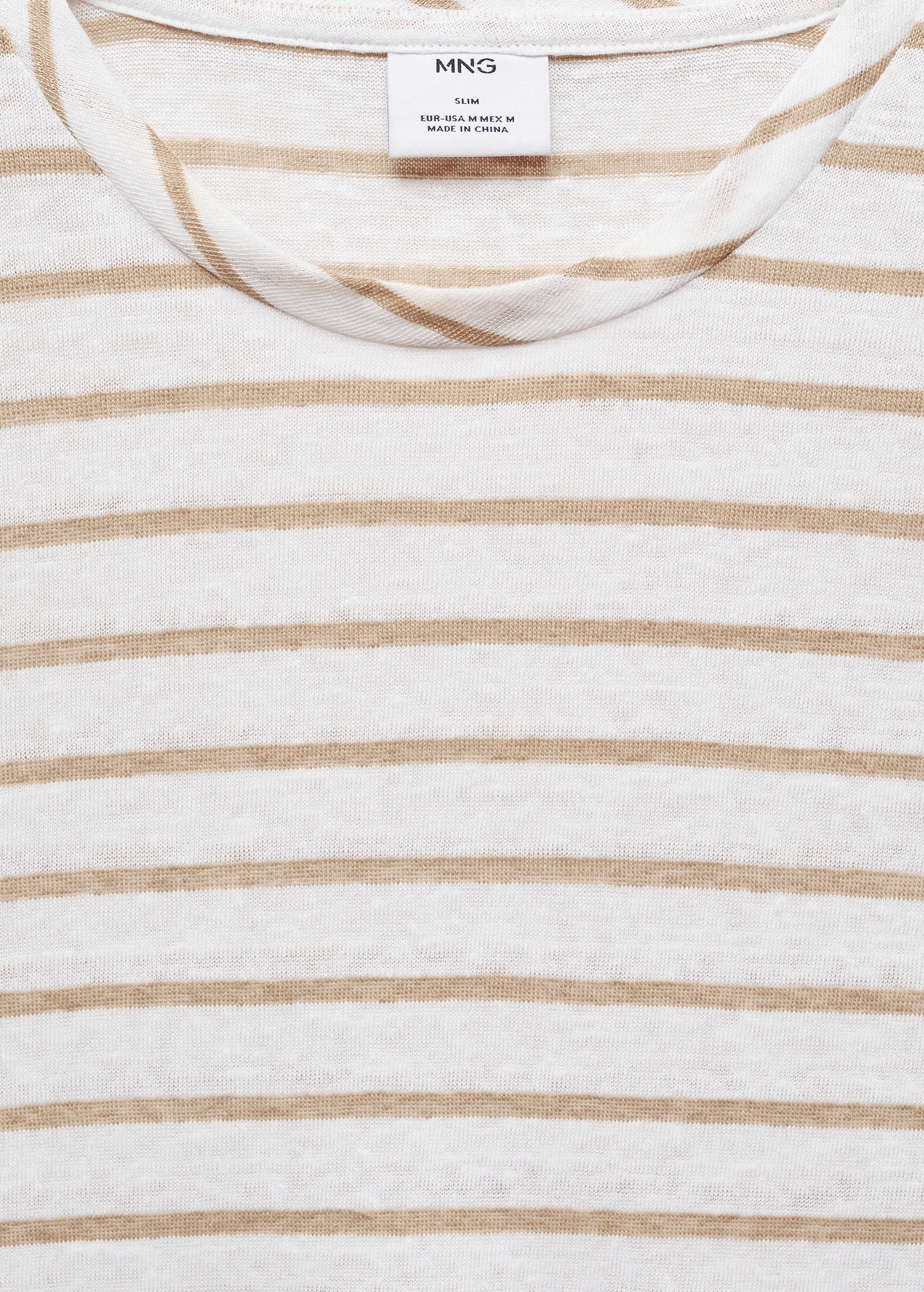 T-shirt de 100% linho às riscas - Pormenor do artigo 8