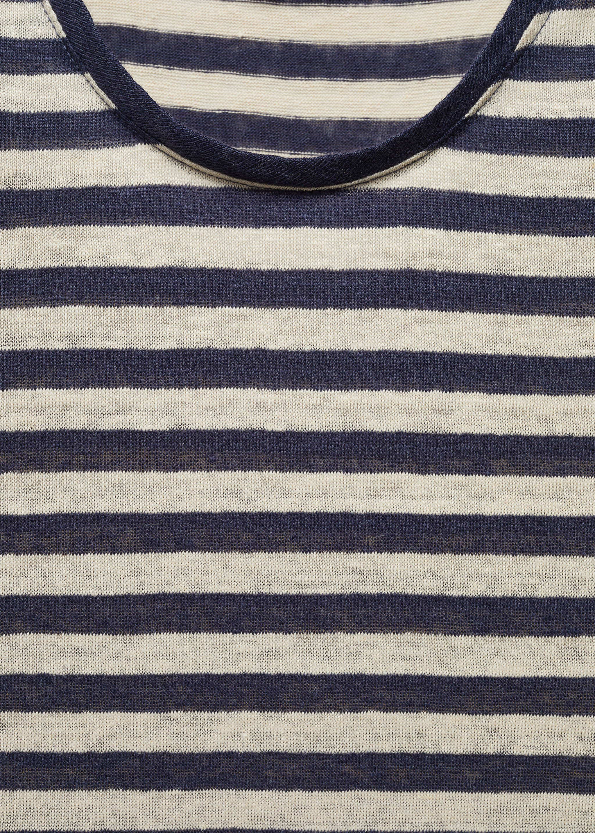 T-shirt de 100% linho às riscas - Pormenor do artigo 8