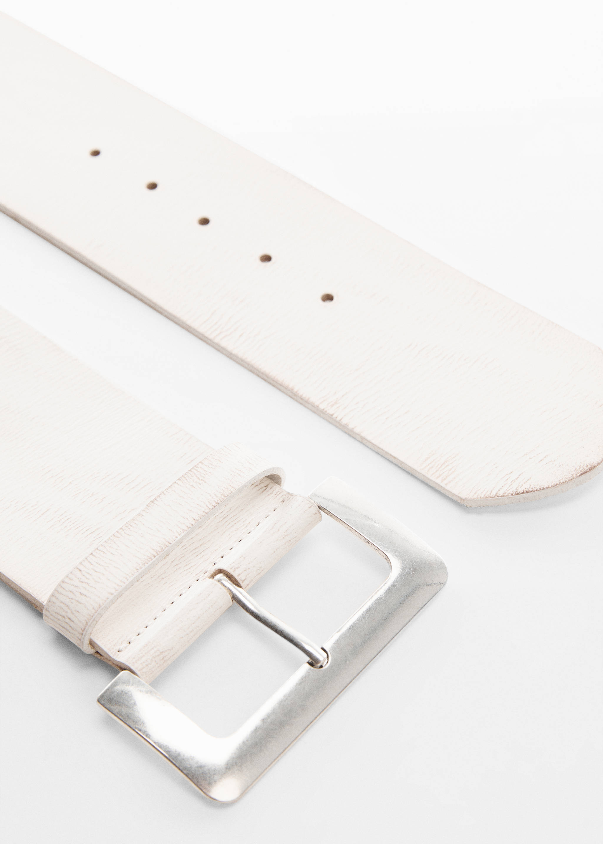 Wide leather belt - Medium plane