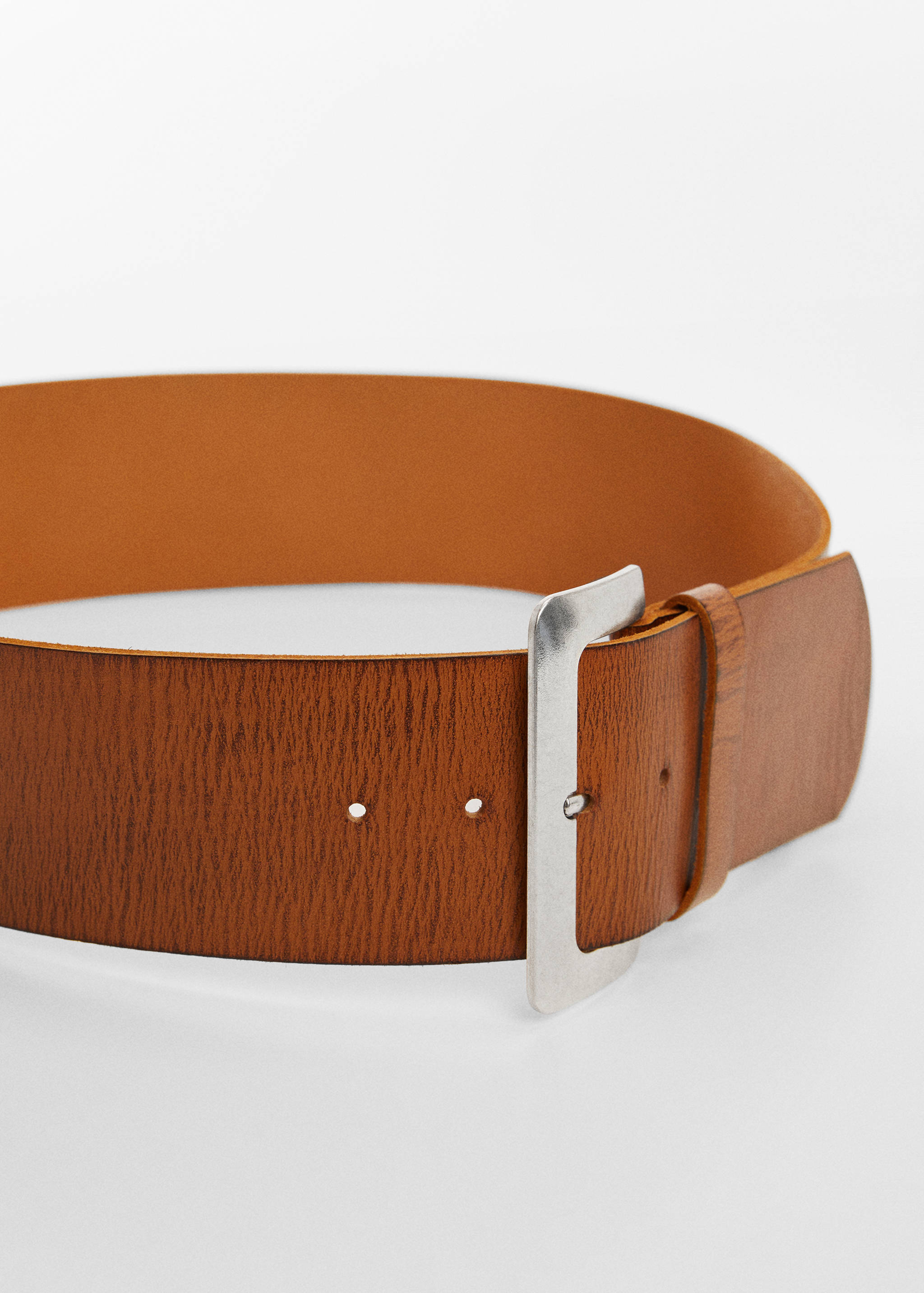 Wide leather belt - Medium plane