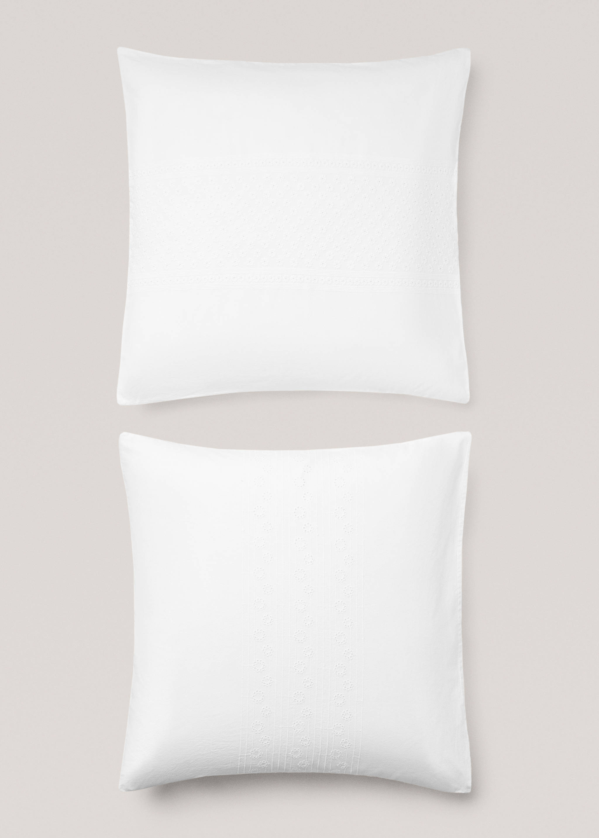 Funda de almohada algodón bordado floral 60x60cm - Artículo sin modelo