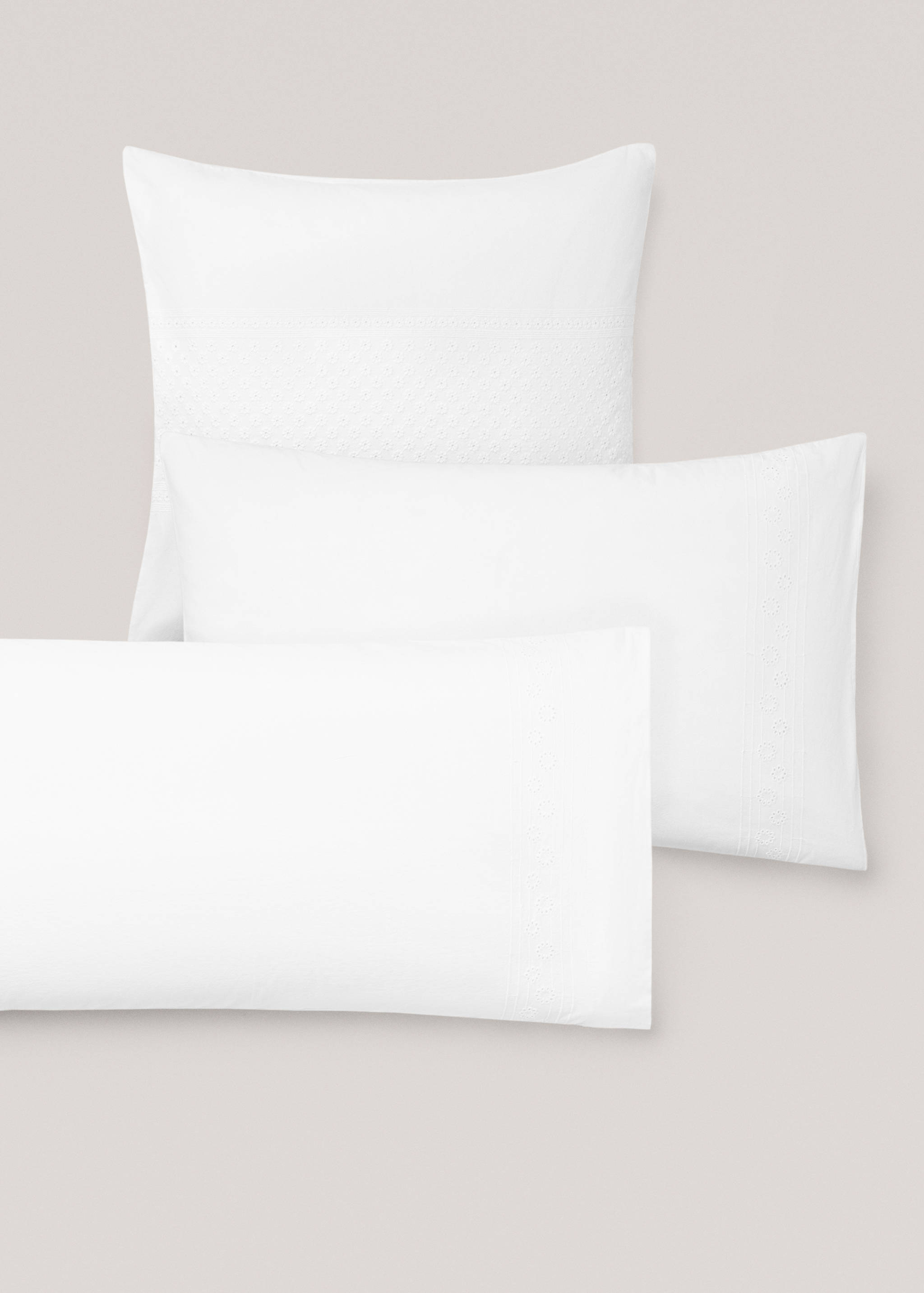 Funda de almohada algodón bordado floral 60x60cm - Detalle del artículo 6