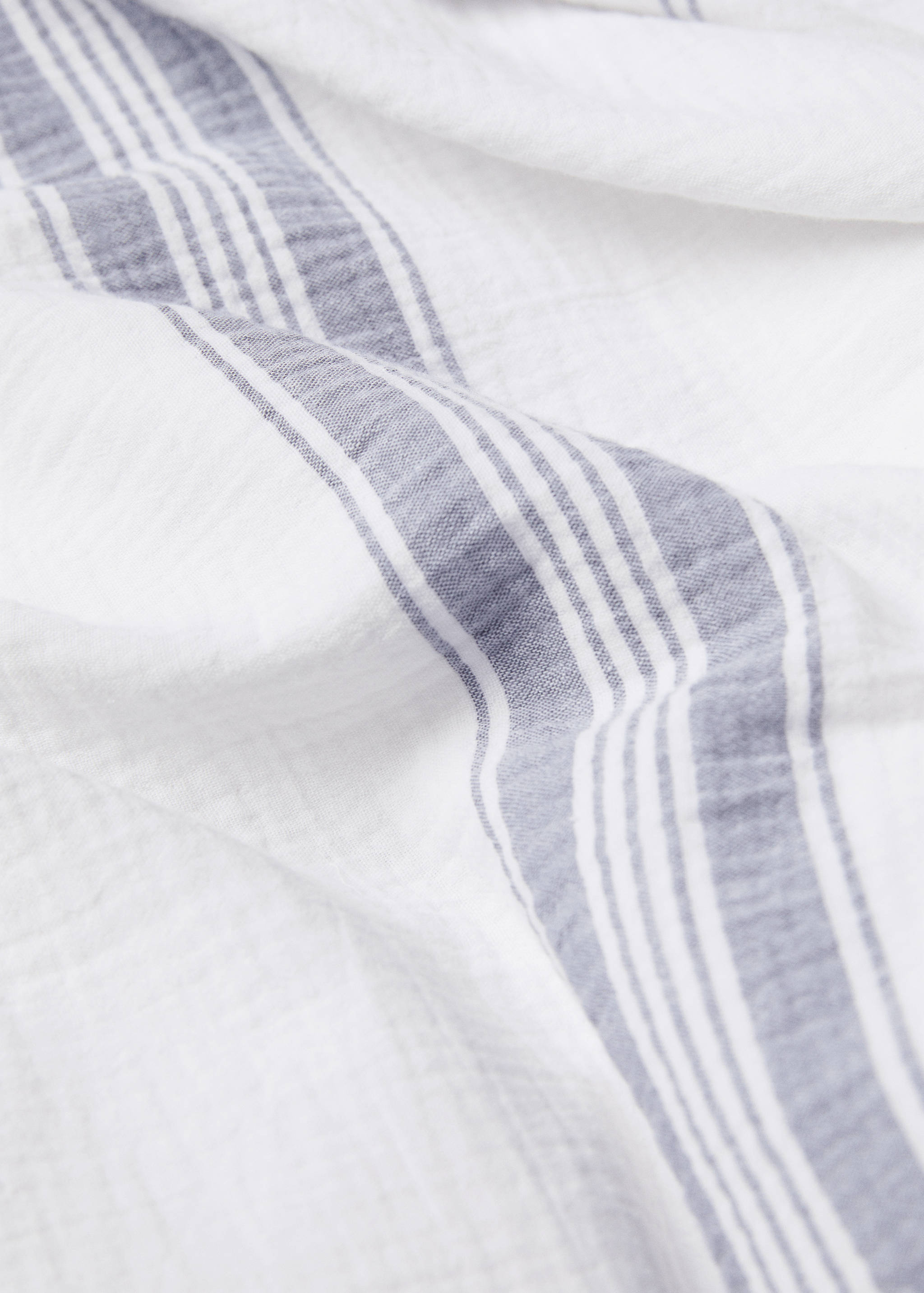 Gestreifter Bettbezug aus Baumwoll-Chiffon für 150/160 cm Bett - Detail des Artikels 1