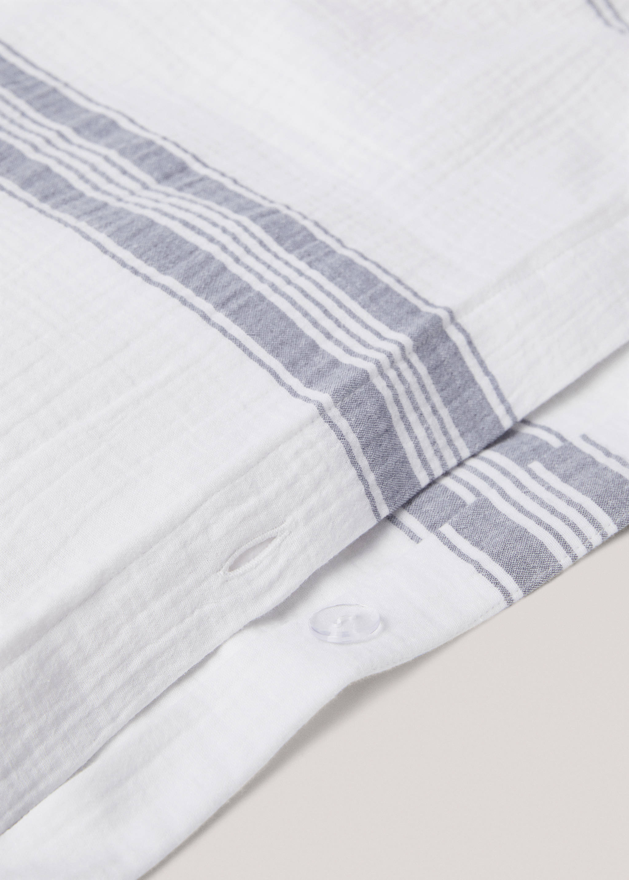 Gestreifter Bettbezug aus Baumwoll-Chiffon für 150/160 cm Bett - Detail des Artikels 2