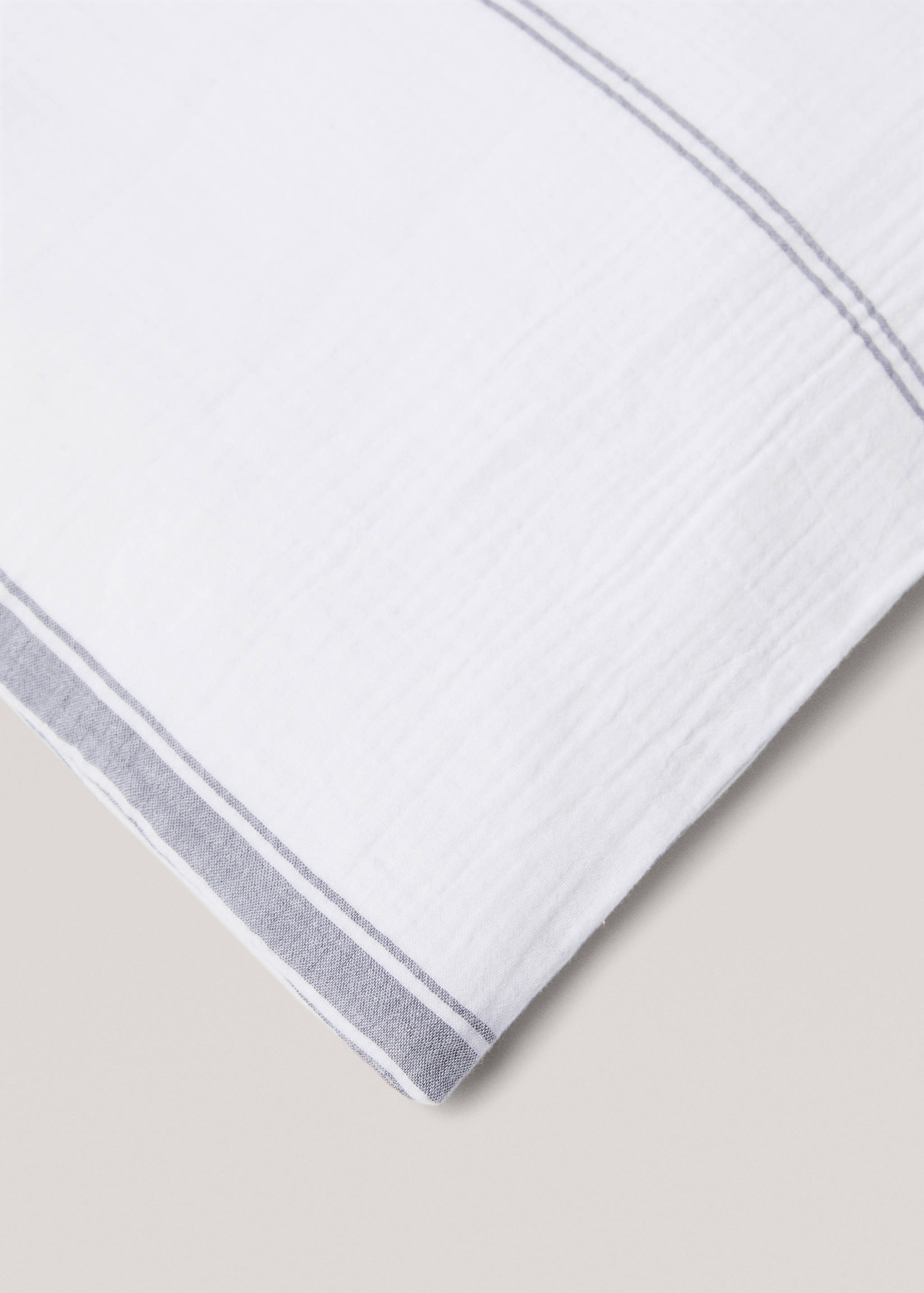 Gestreifter Bettbezug aus Baumwoll-Chiffon für 150/160 cm Bett - Detail des Artikels 3