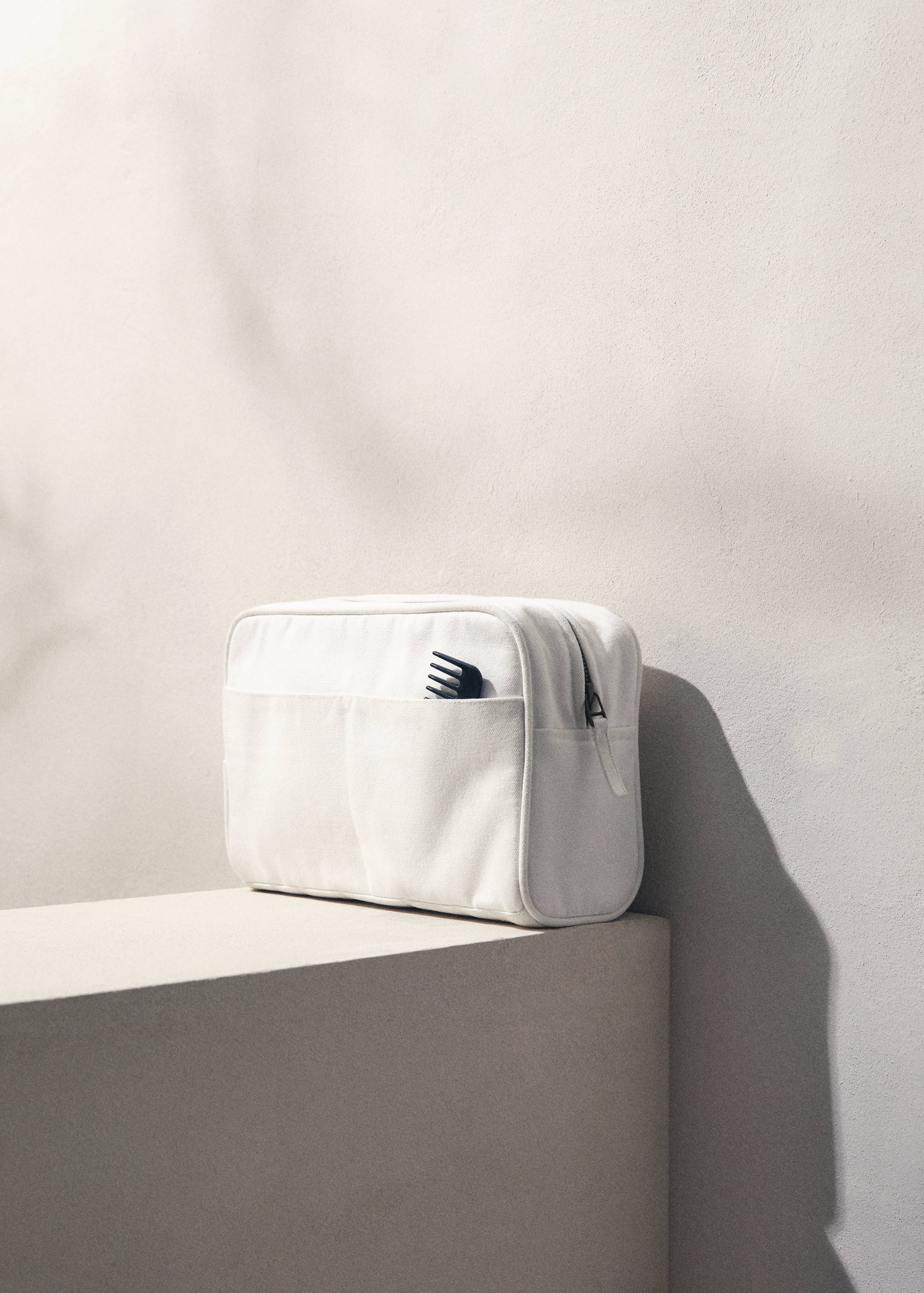 Rectangular cotton toiletry bag - General plane