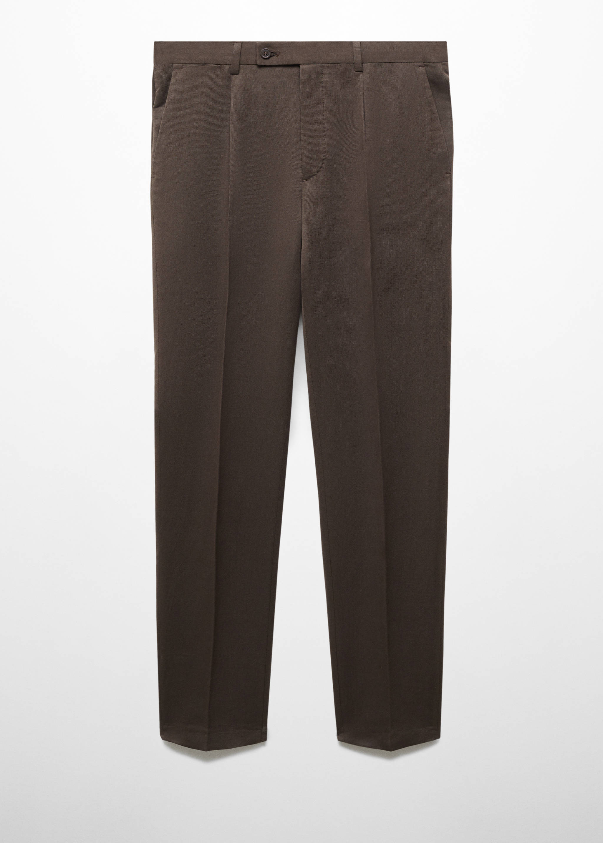Slim-fit cotton and linen suit trousers - Article without model
