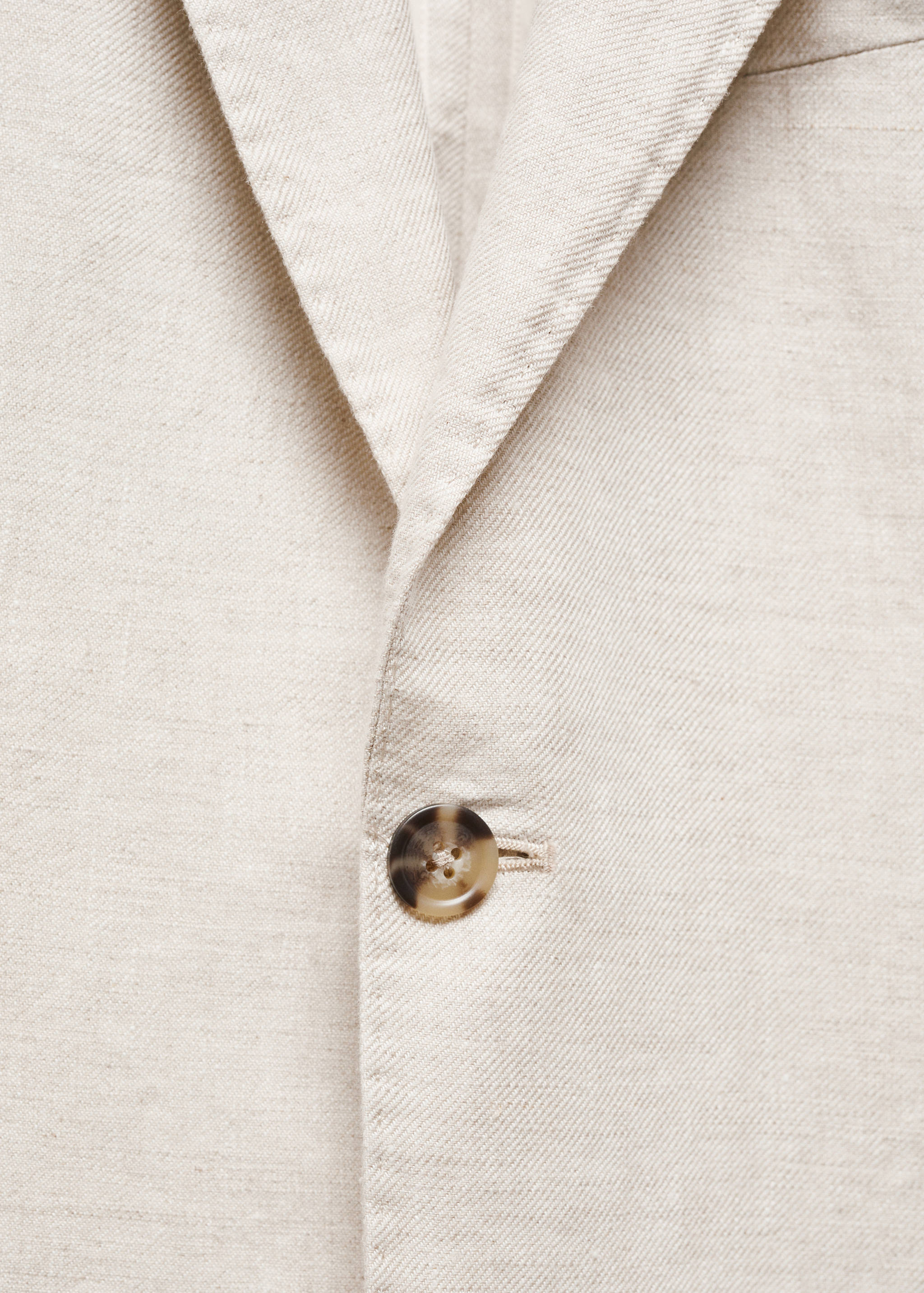 100% linen slim-fit suit jacket - Details of the article 8
