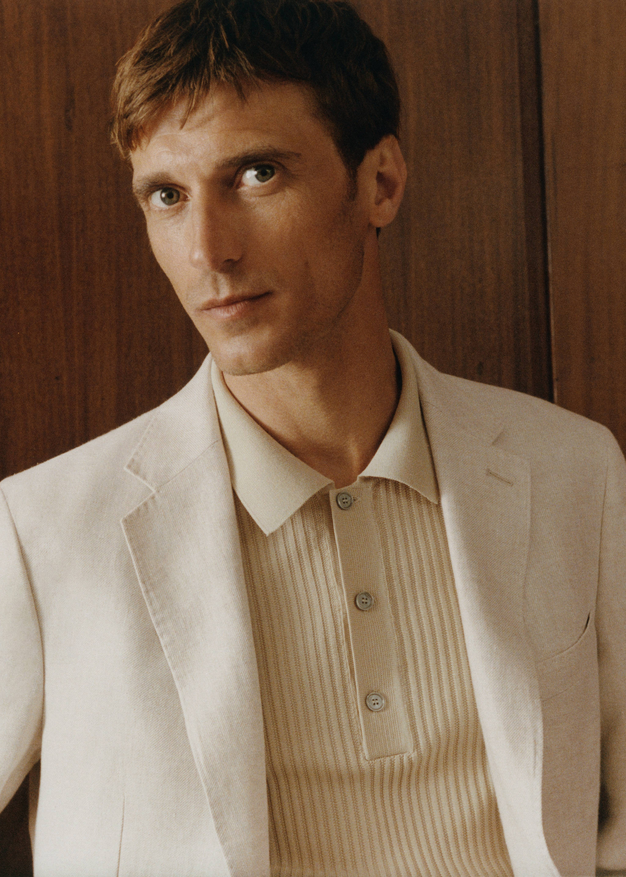 100% linen slim-fit suit jacket - Details of the article 9