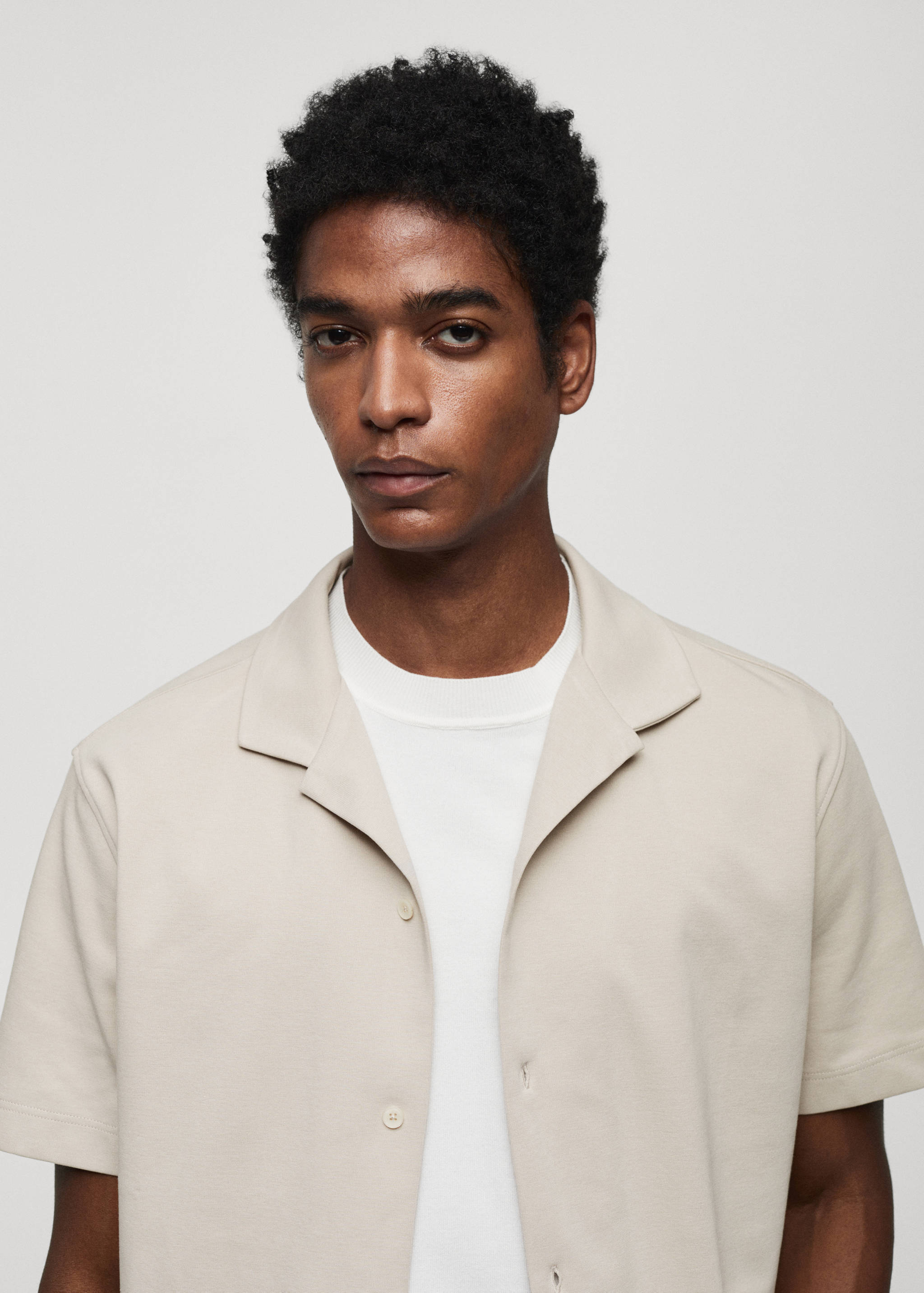 Short sleeved cotton shirt - Details of the article 1