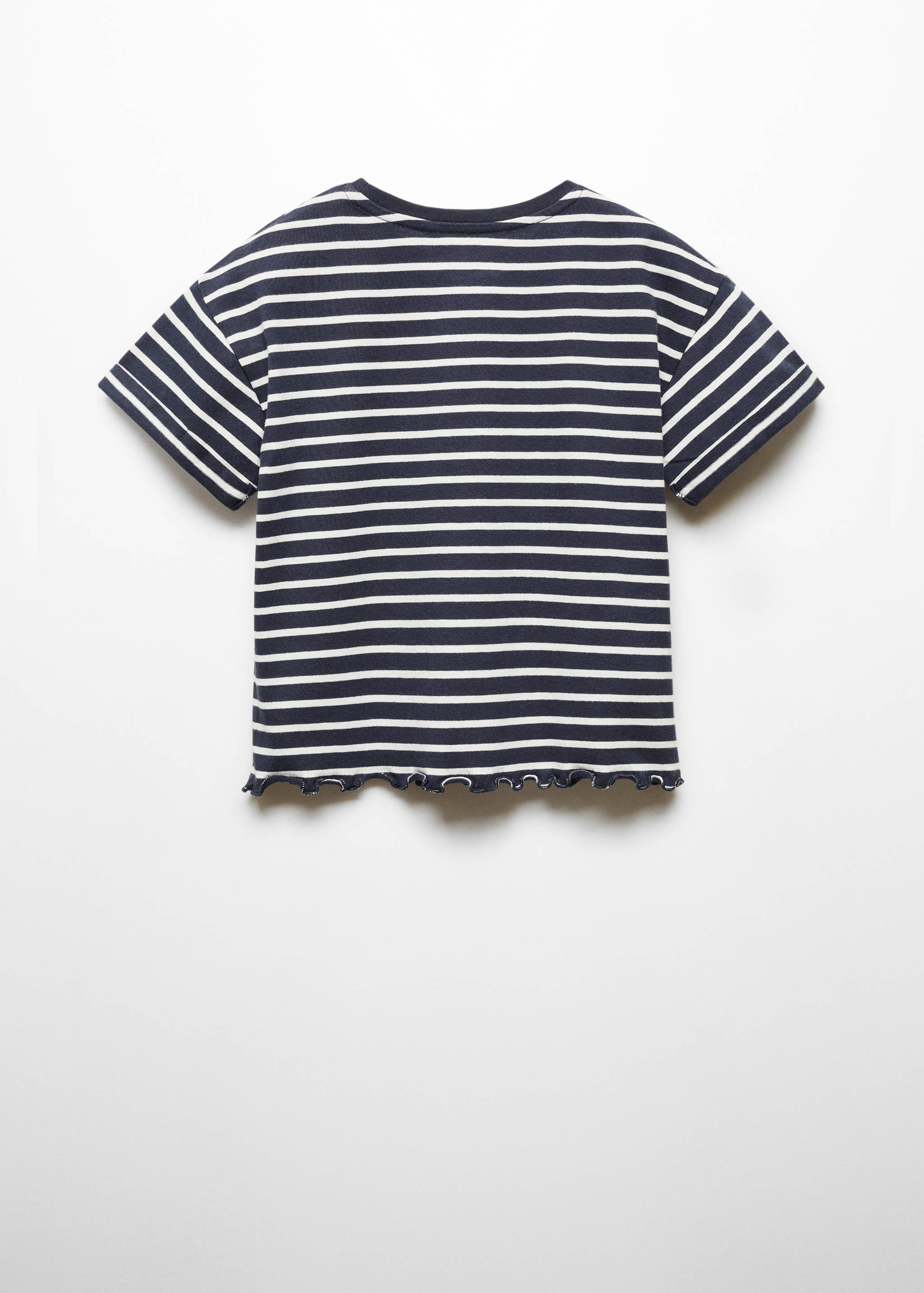 Striped cotton T-shirt - Reverse of the article