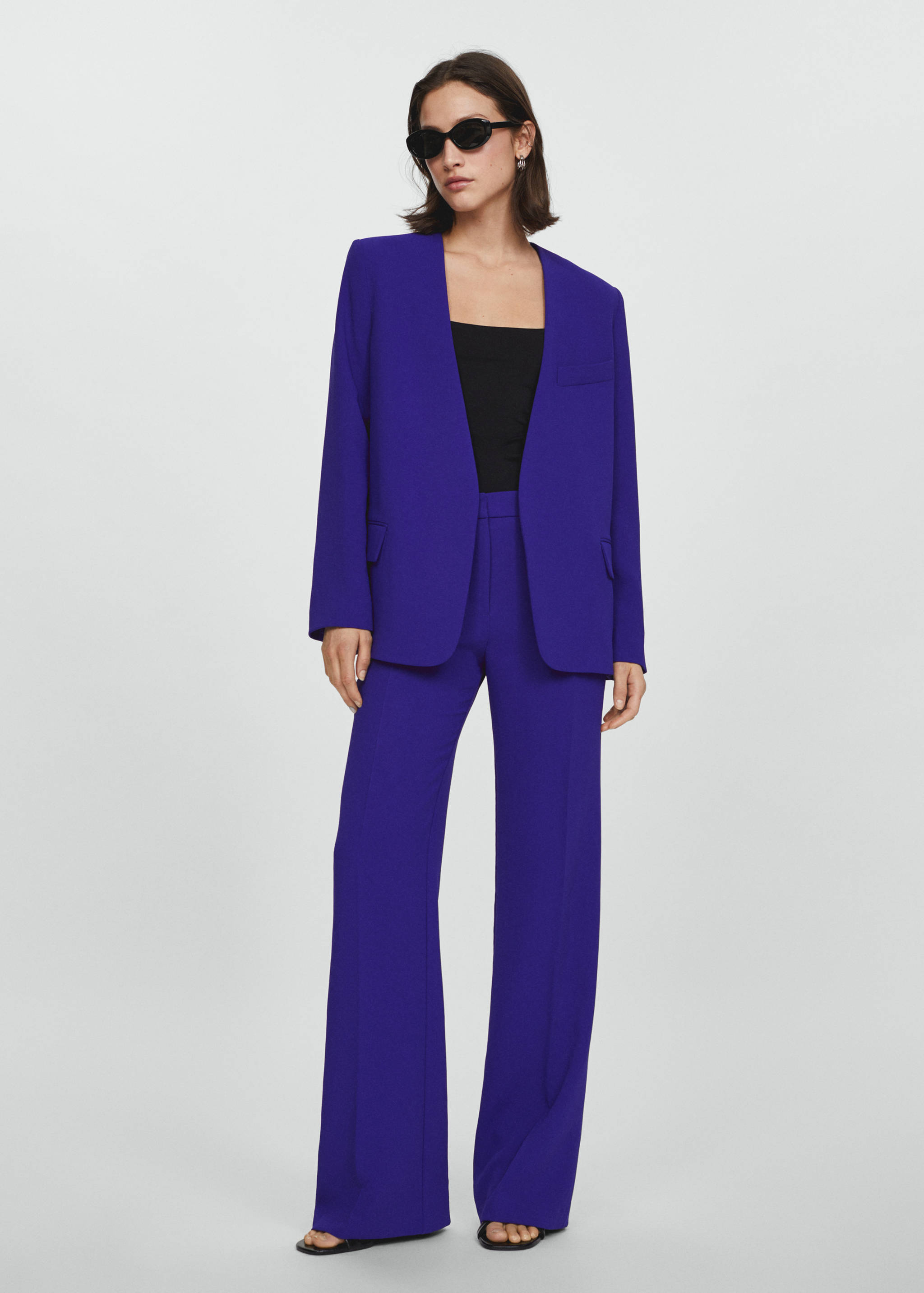 Celana panjang wideleg high rise - Tampilan Umum