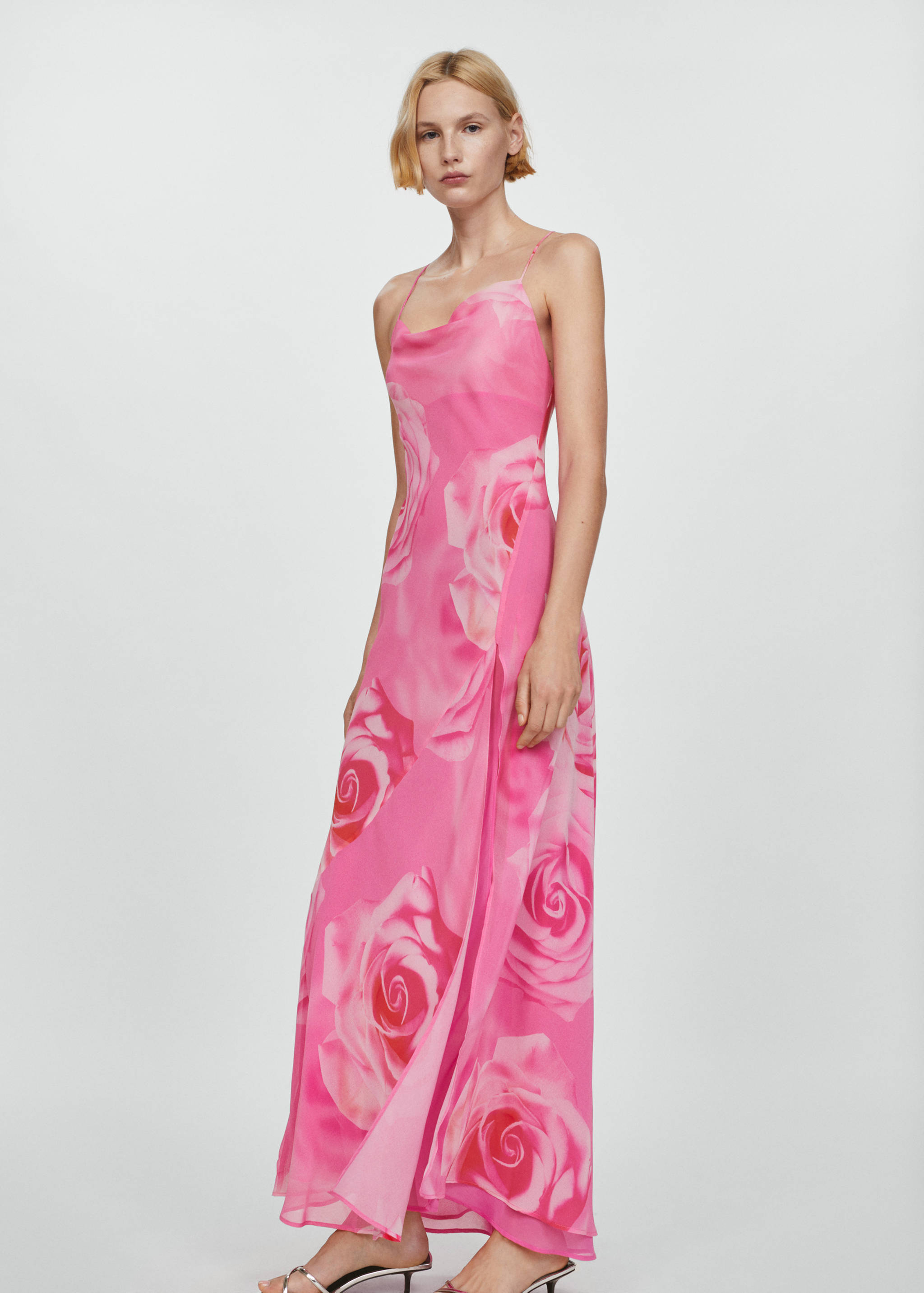 Floral dress with slit - Details of the article 2