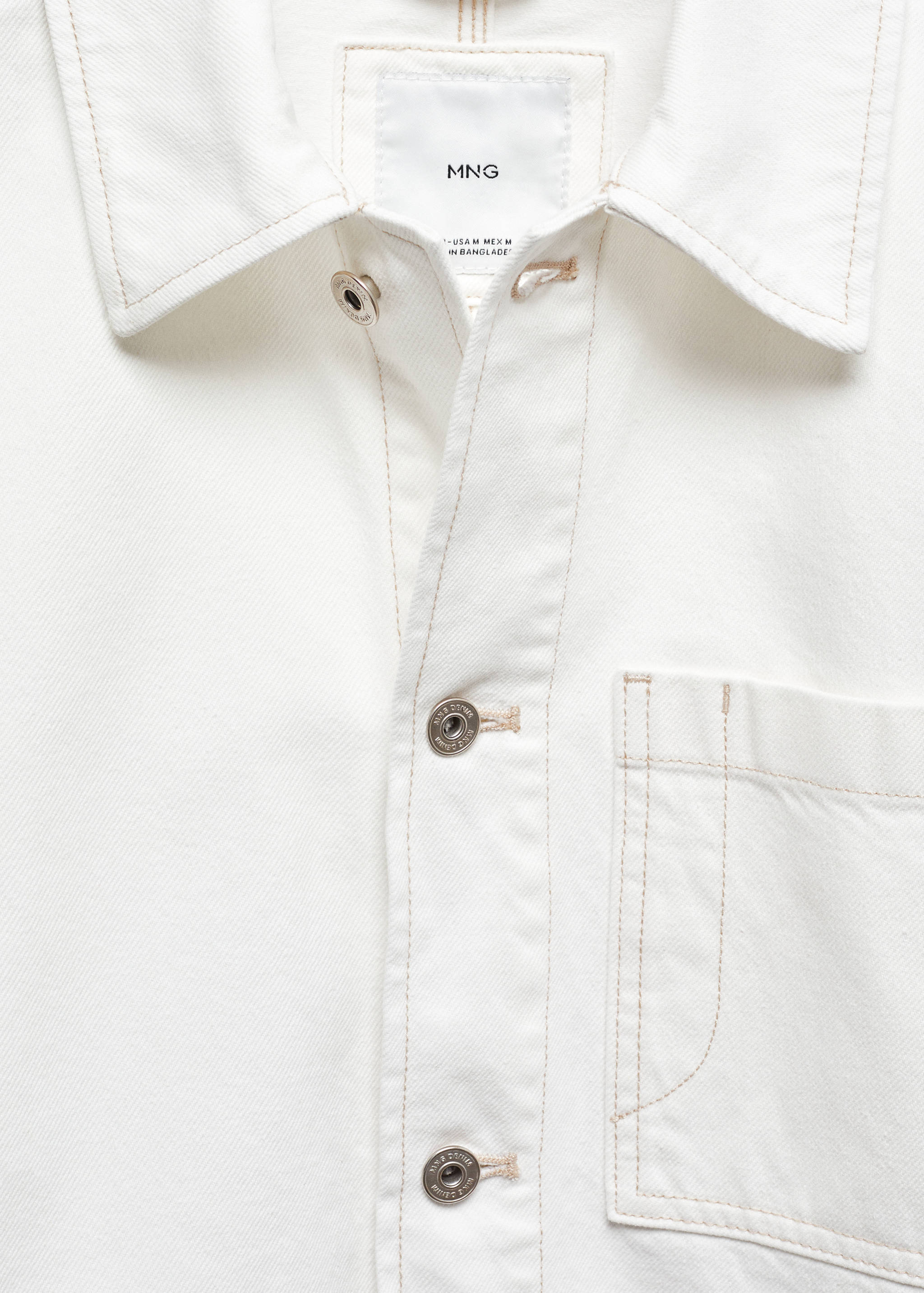 100% cotton overshirt with pocket - Details of the article 8