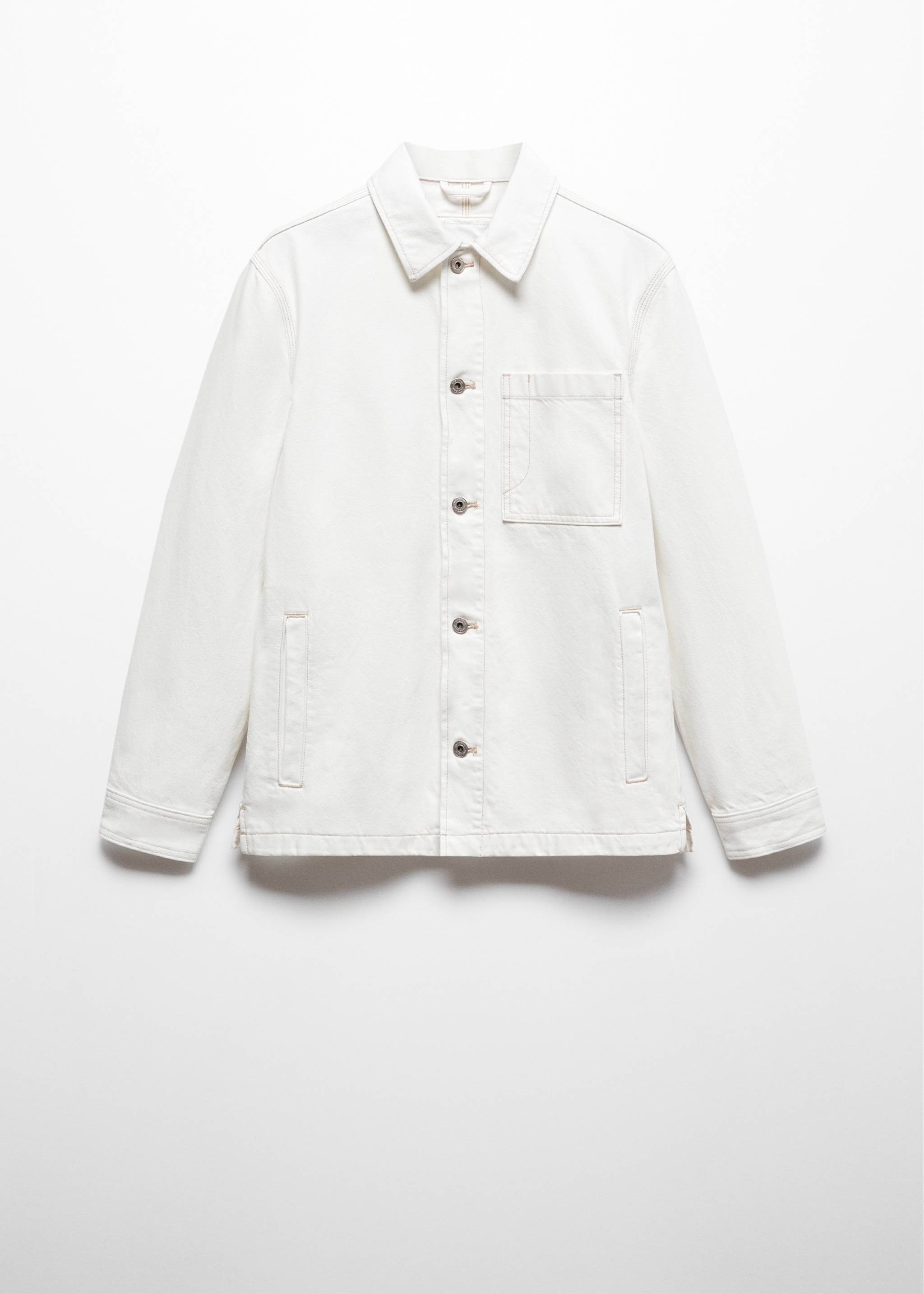 100% cotton overshirt with pocket - Article without model