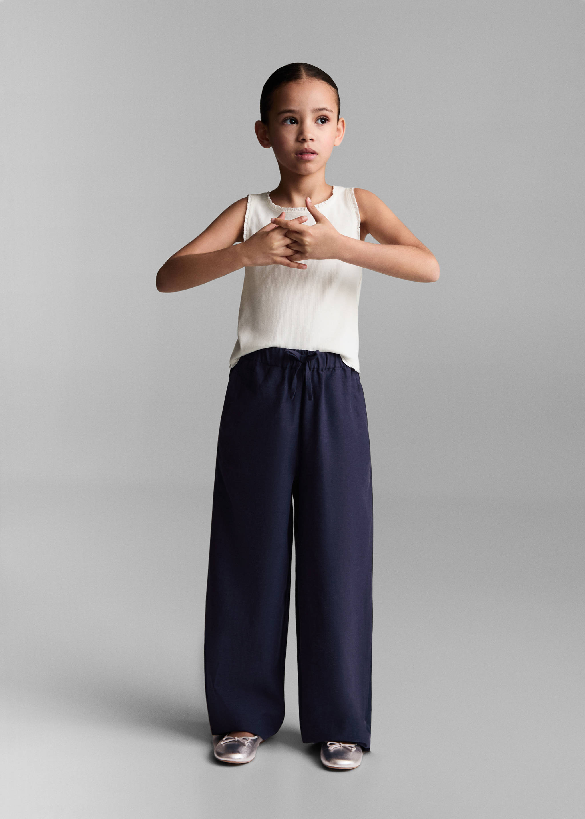 Ribbed strap T-shirt - General plane