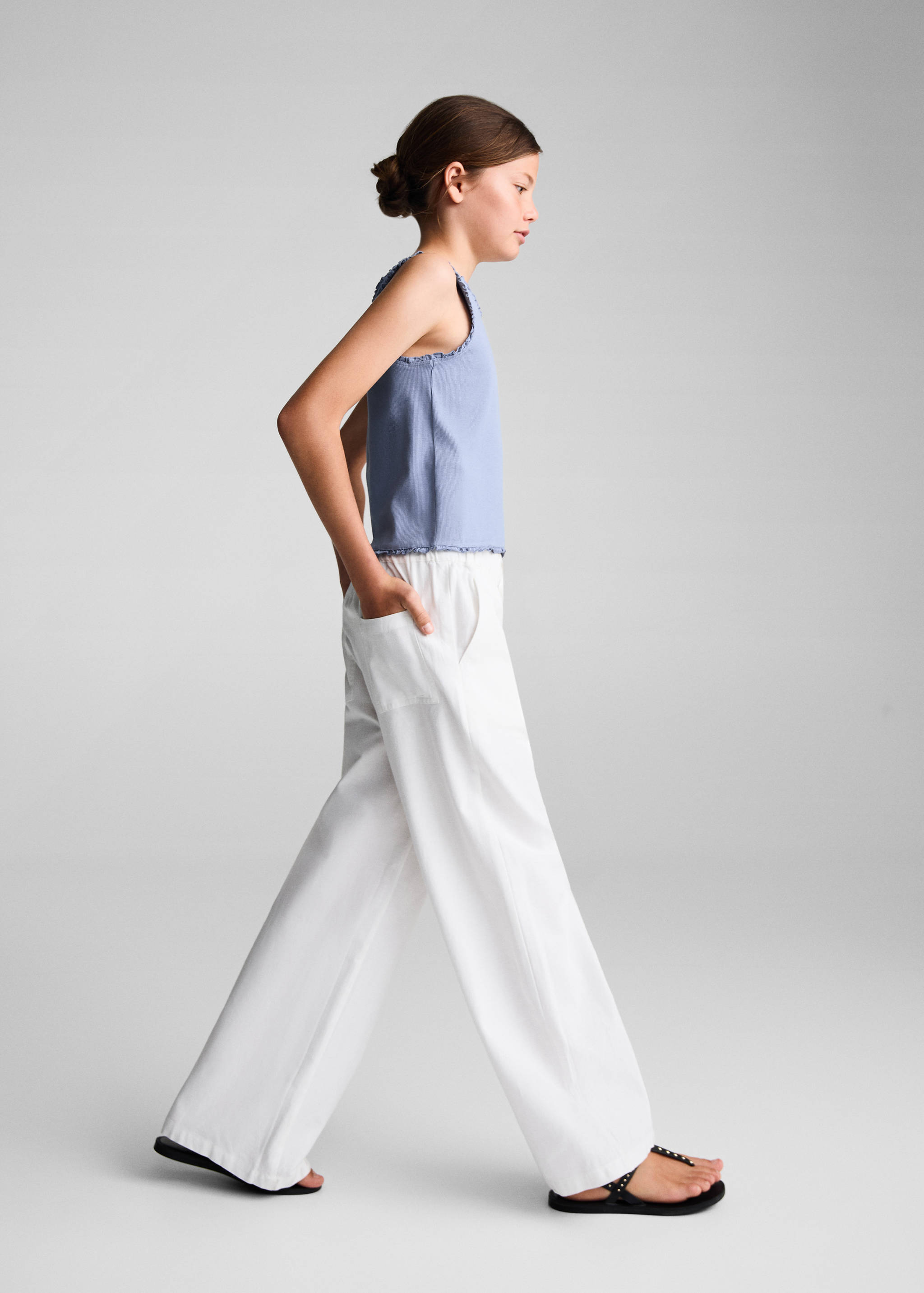 Ribbed strap T-shirt - General plane