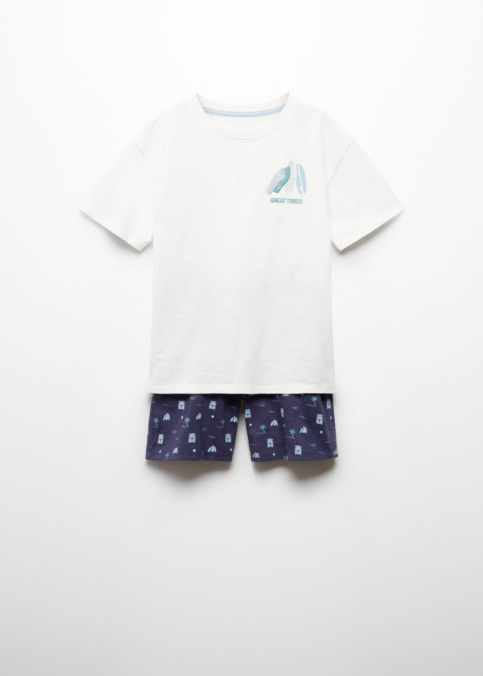 Printed short pyjamas - Reverse of the article