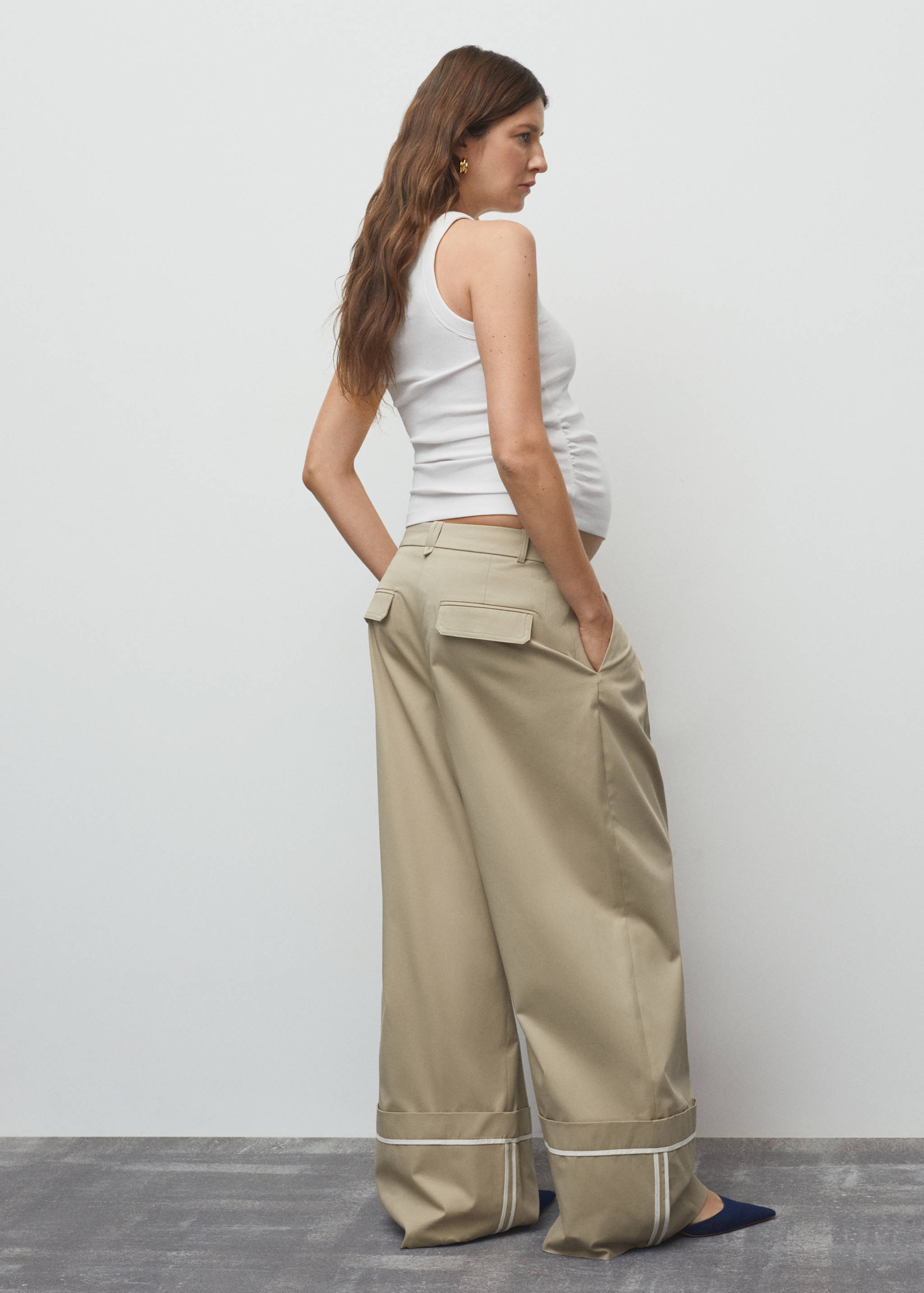 Ruched cotton top - Reverse of the article