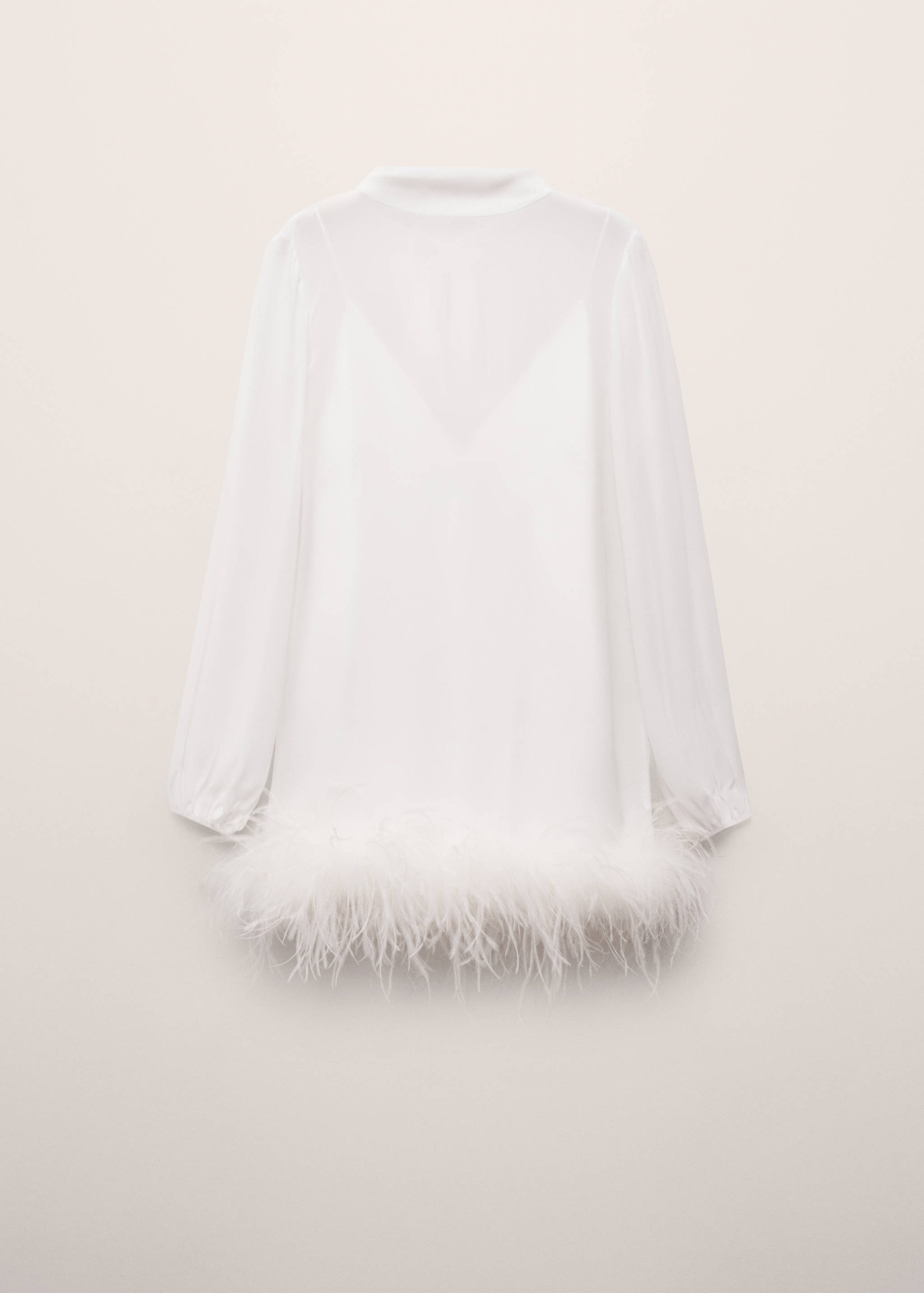 Puffed sleeve dress with feather detail - Article without model
