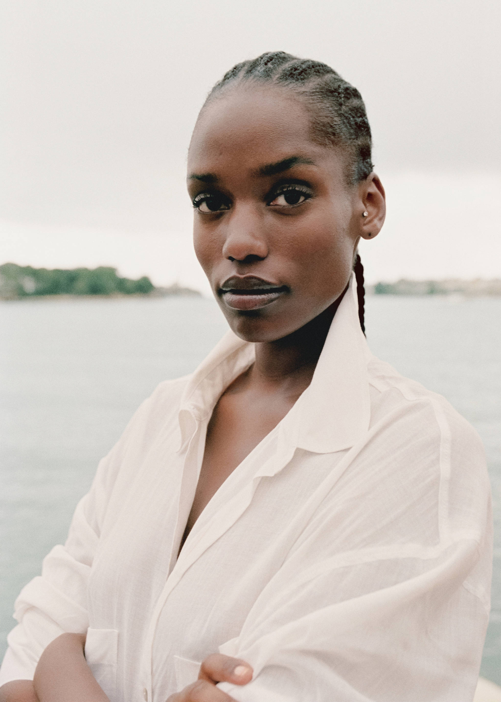 Рубашка из рами с карманами - Деталь изделия 6