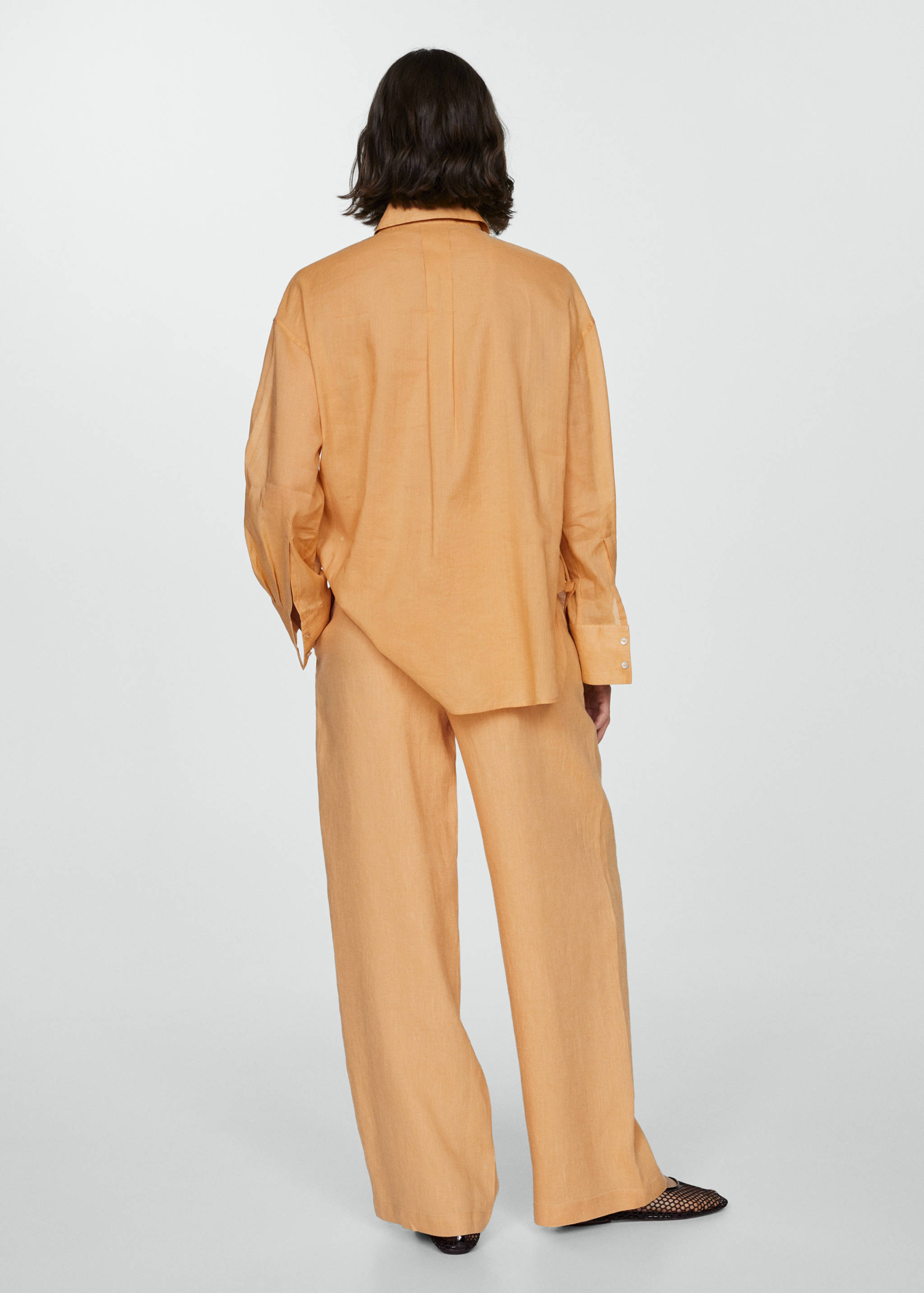 口袋苎麻衬衫 - null