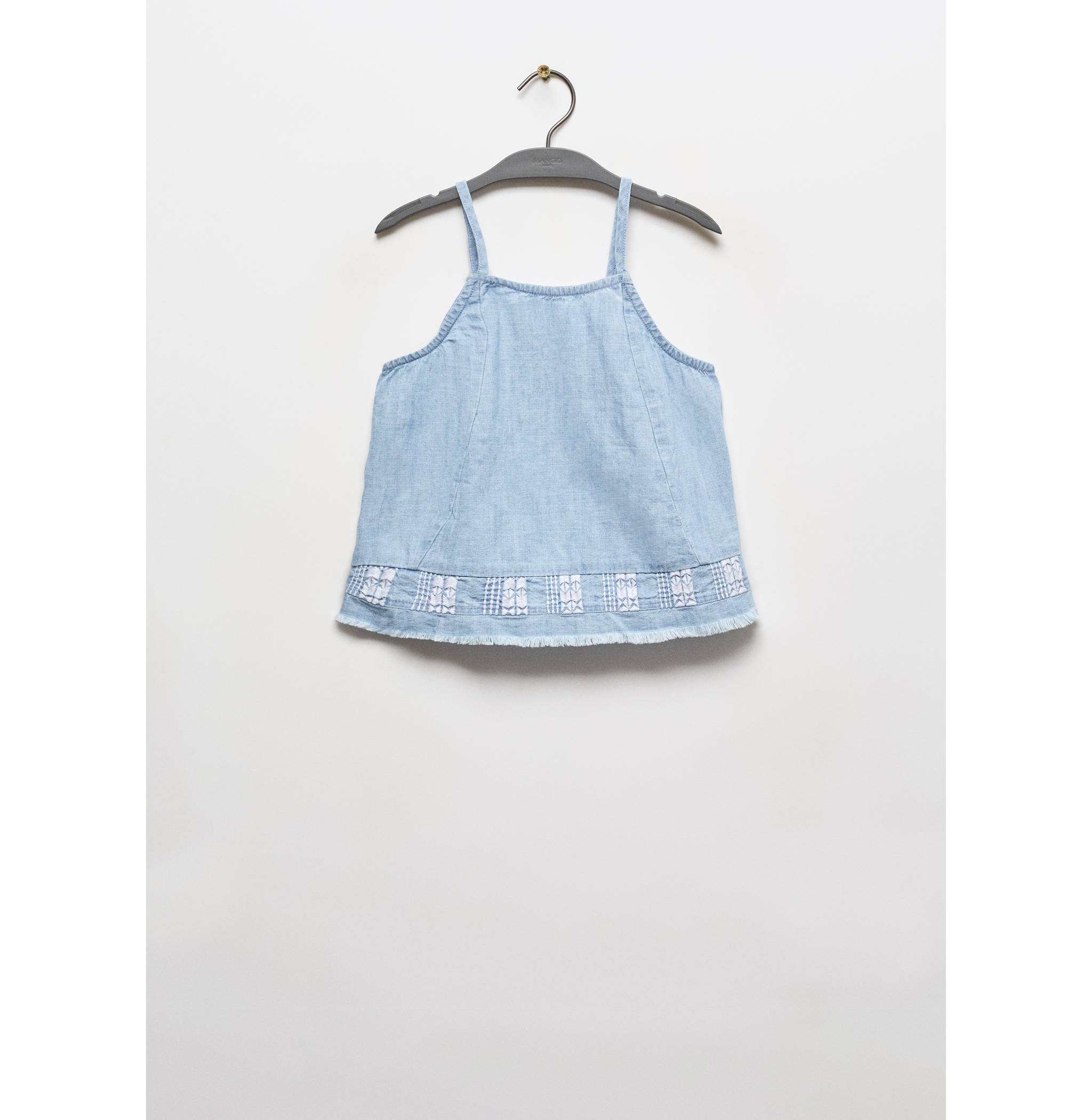 Besticktes Top mit Fransen - Artikel ohne Model