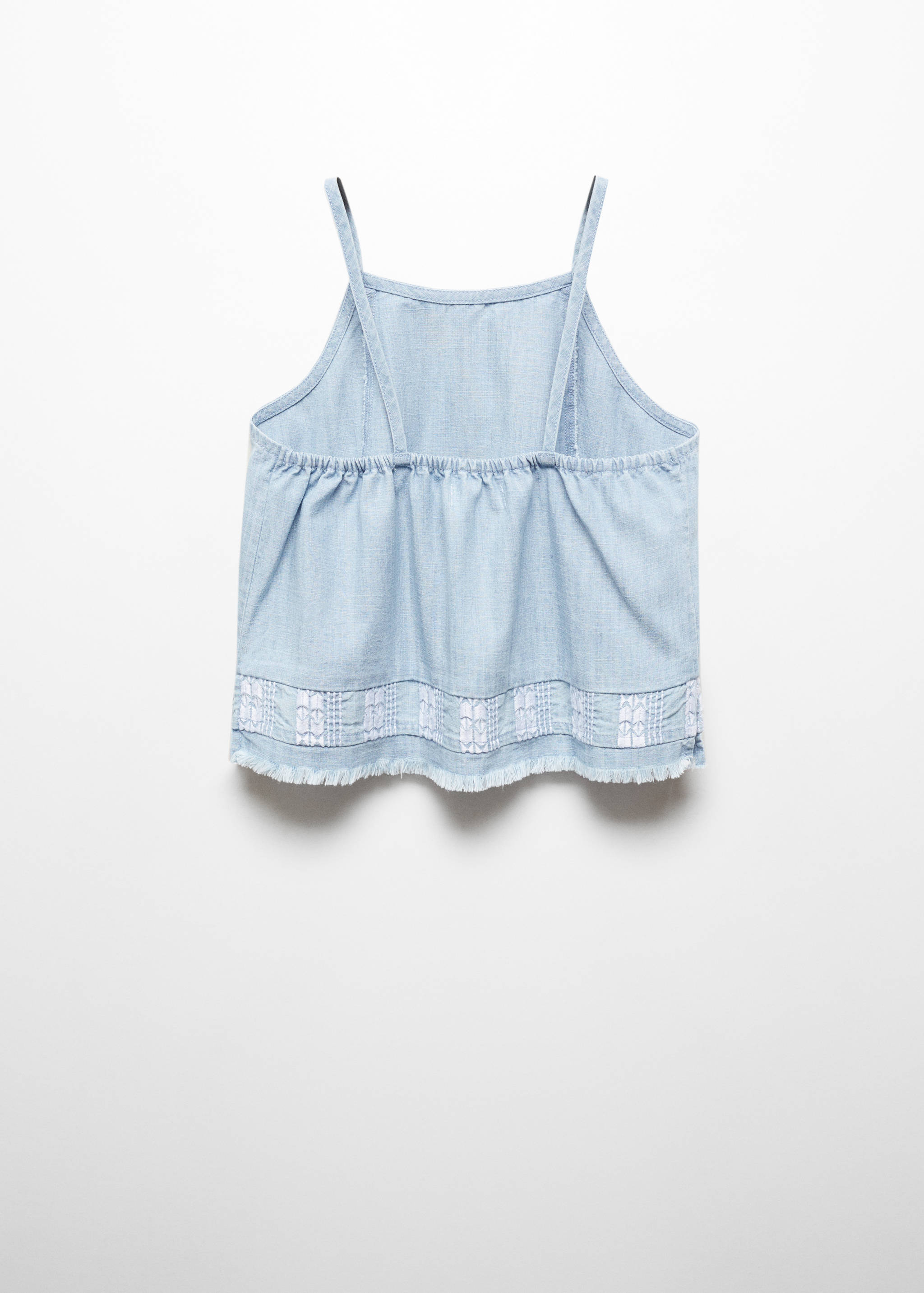 Besticktes Top mit Fransen - Rückseite des Artikels