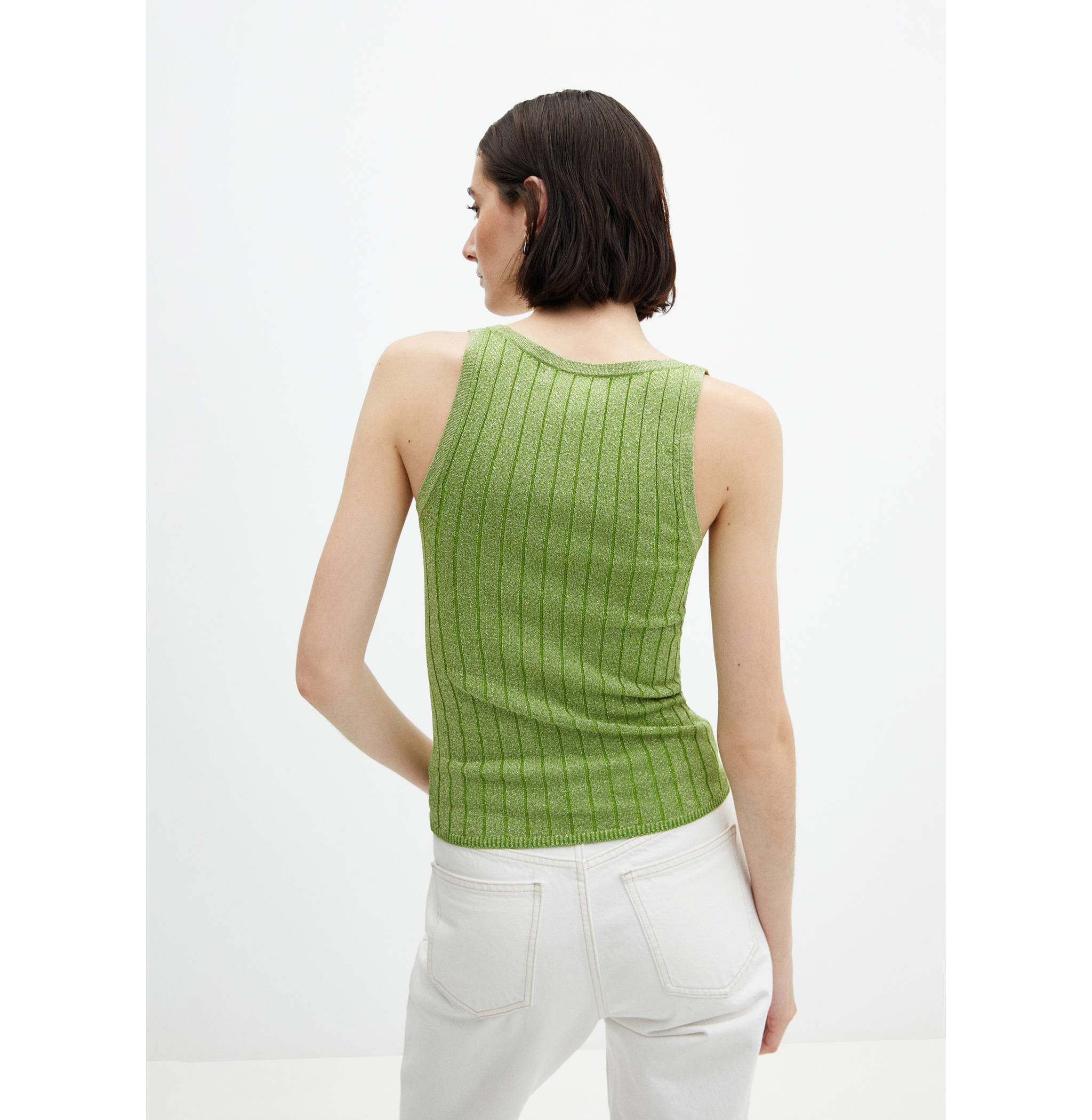 Lurex ribbed top - Reverse of the article