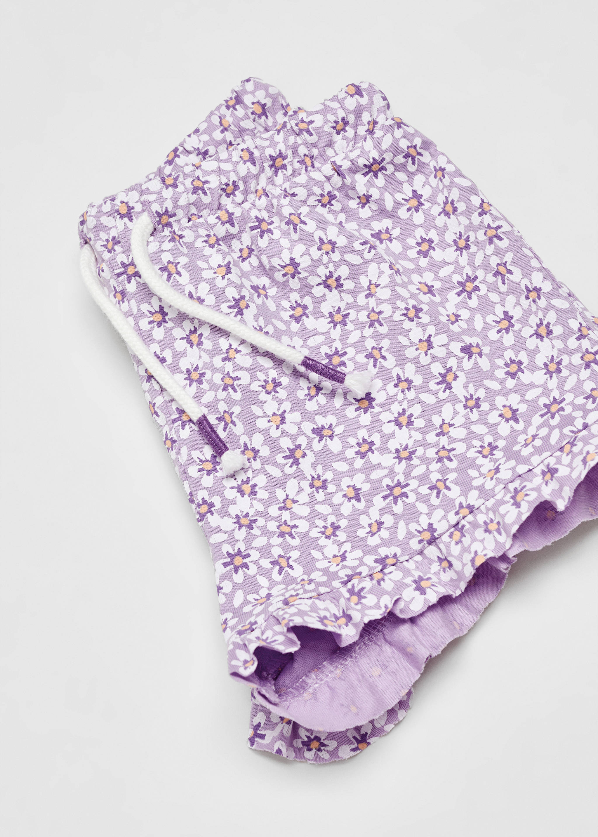 Floral cotton shorts - Details of the article 0