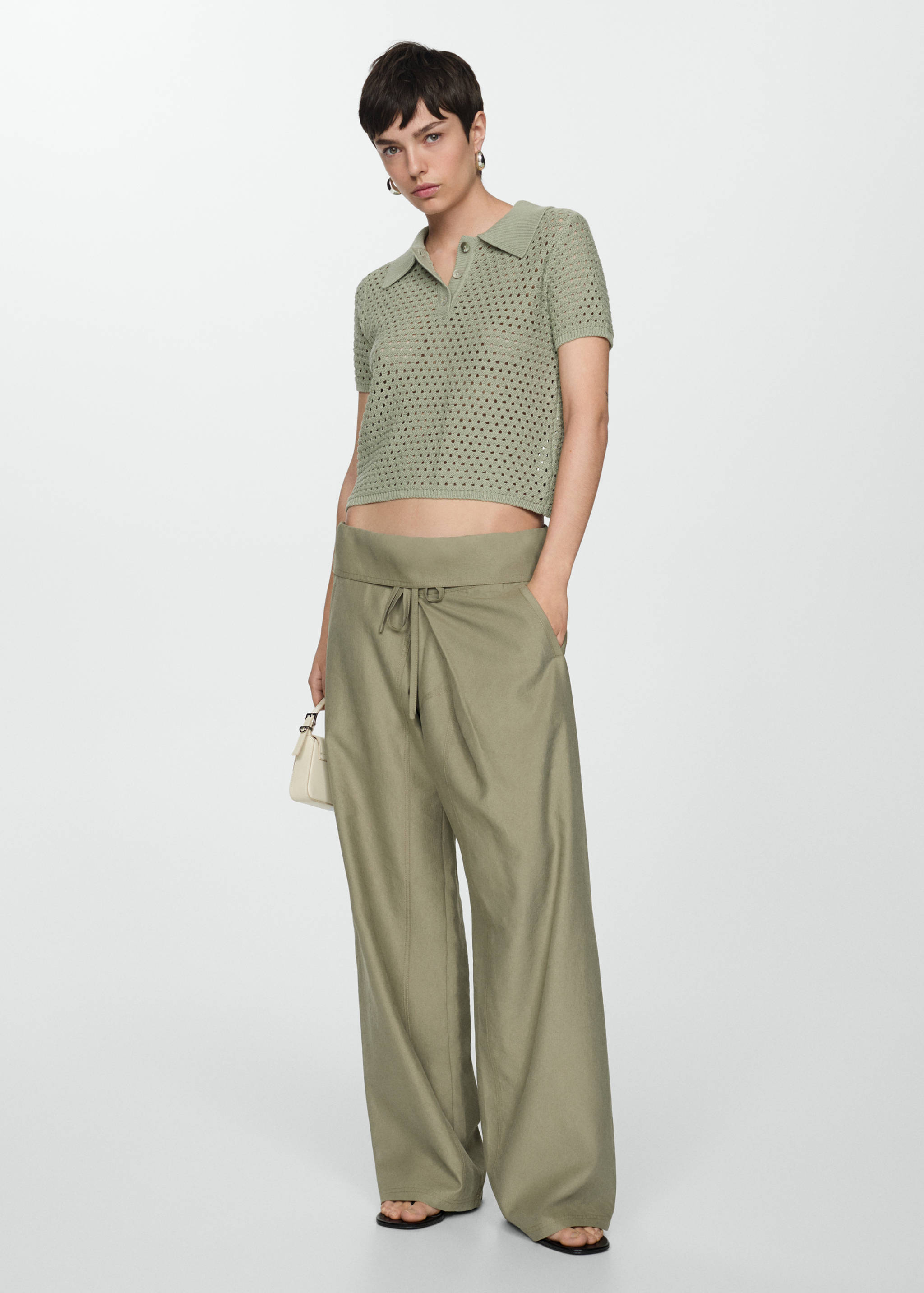 网眼针织Polo衫 - null