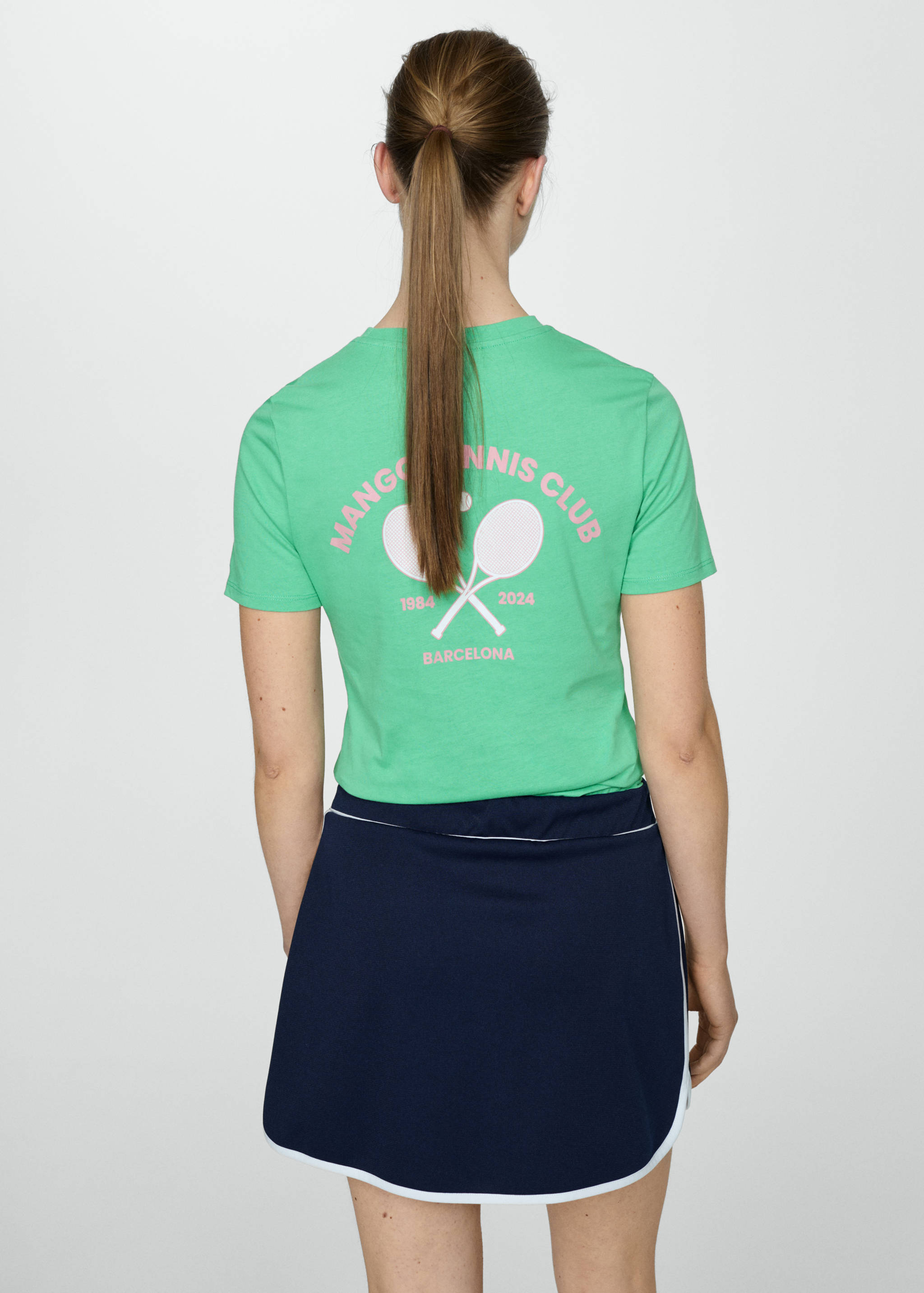 100% cotton t-shirt with printed message - Reverse of the article