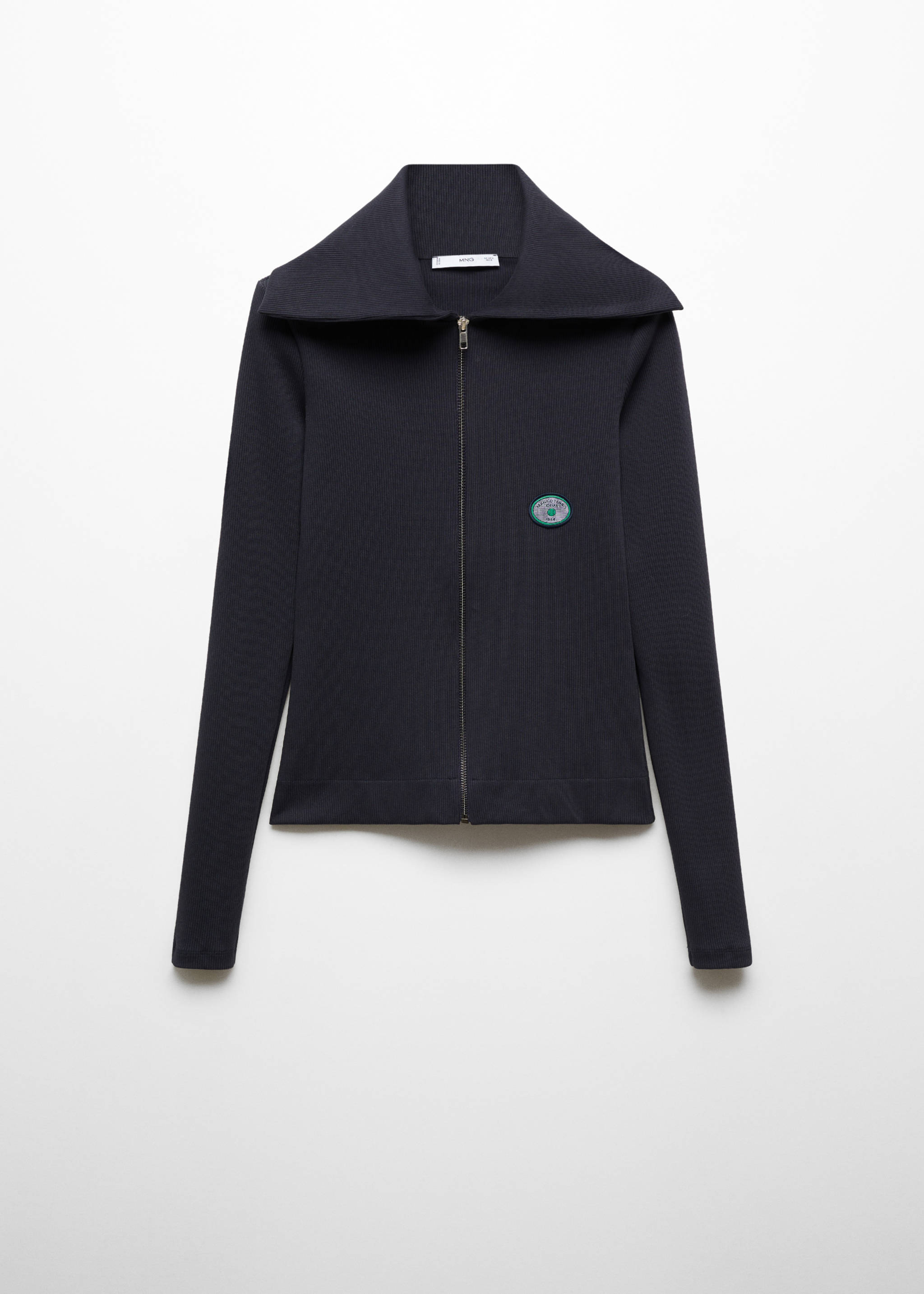 Zip-up cardigan with logo - Article without model