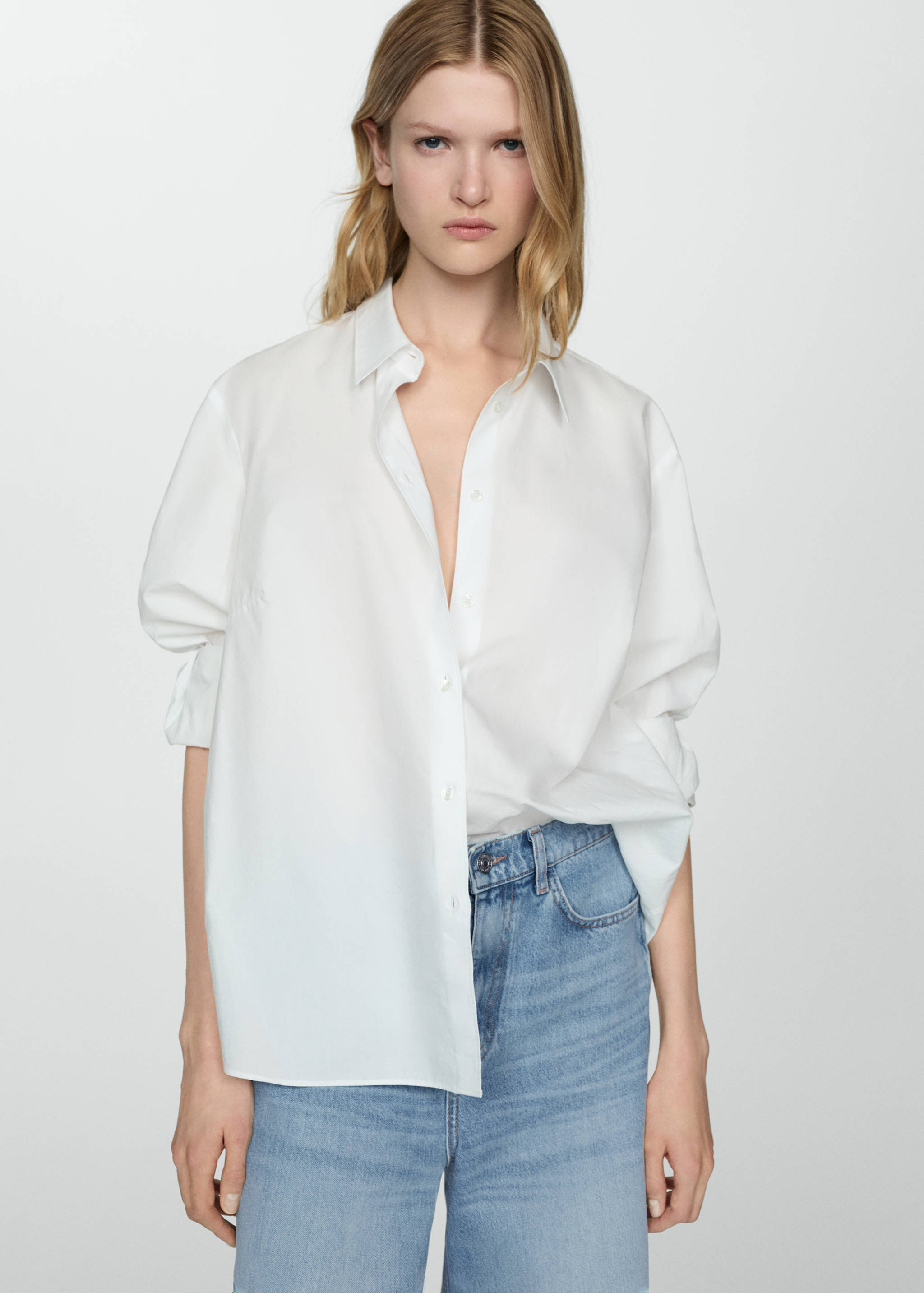 Low-rise loose-fit wide leg jeans - Details of the article 1