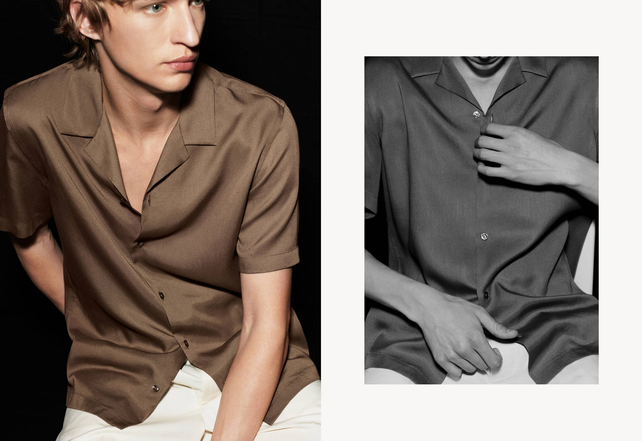 Chemise regular-fit col bowling - Plan panoramique